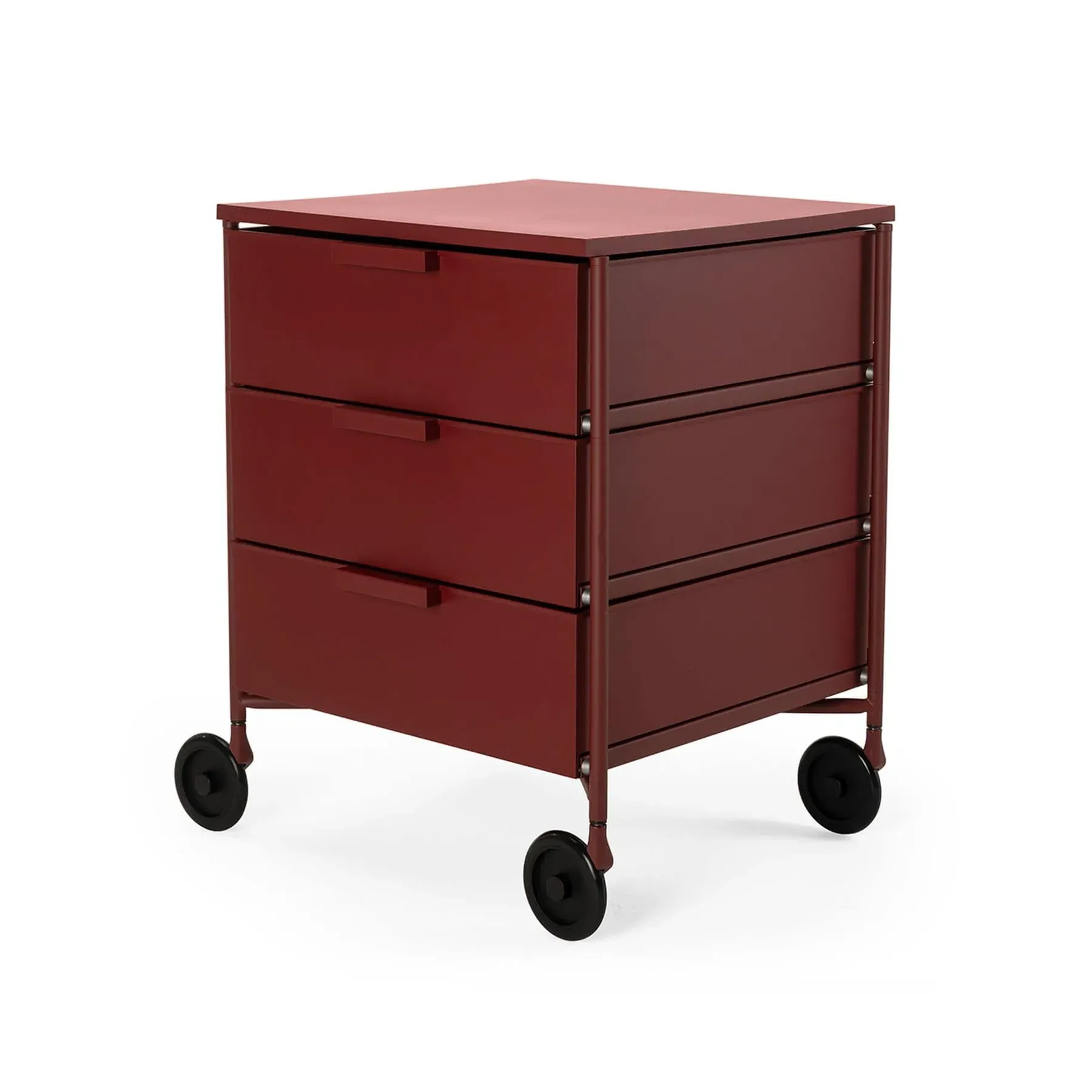 3-Drawer Storage Unit on Wheels - Plum, Plastic