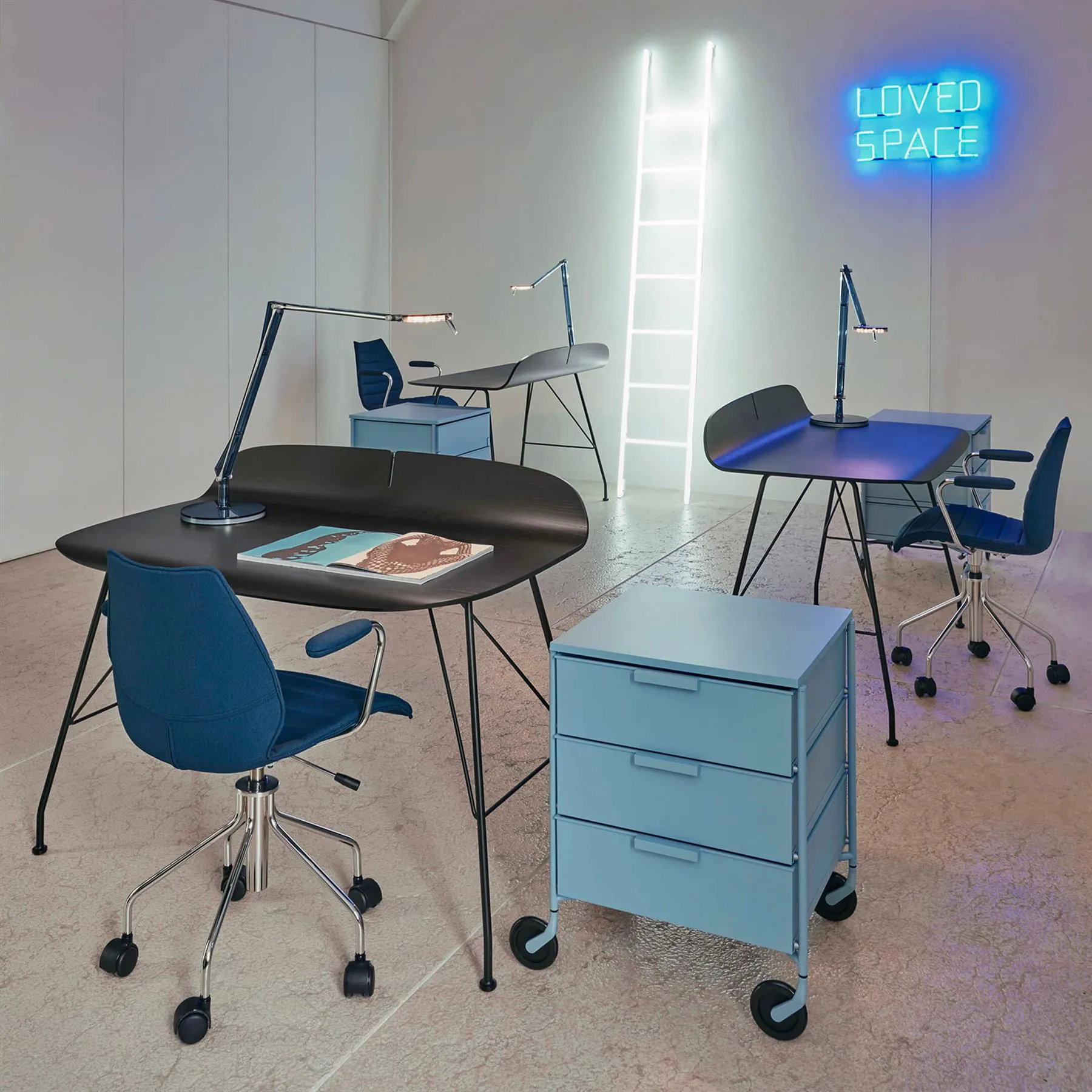 3-Drawer Storage Unit with Wheels - White