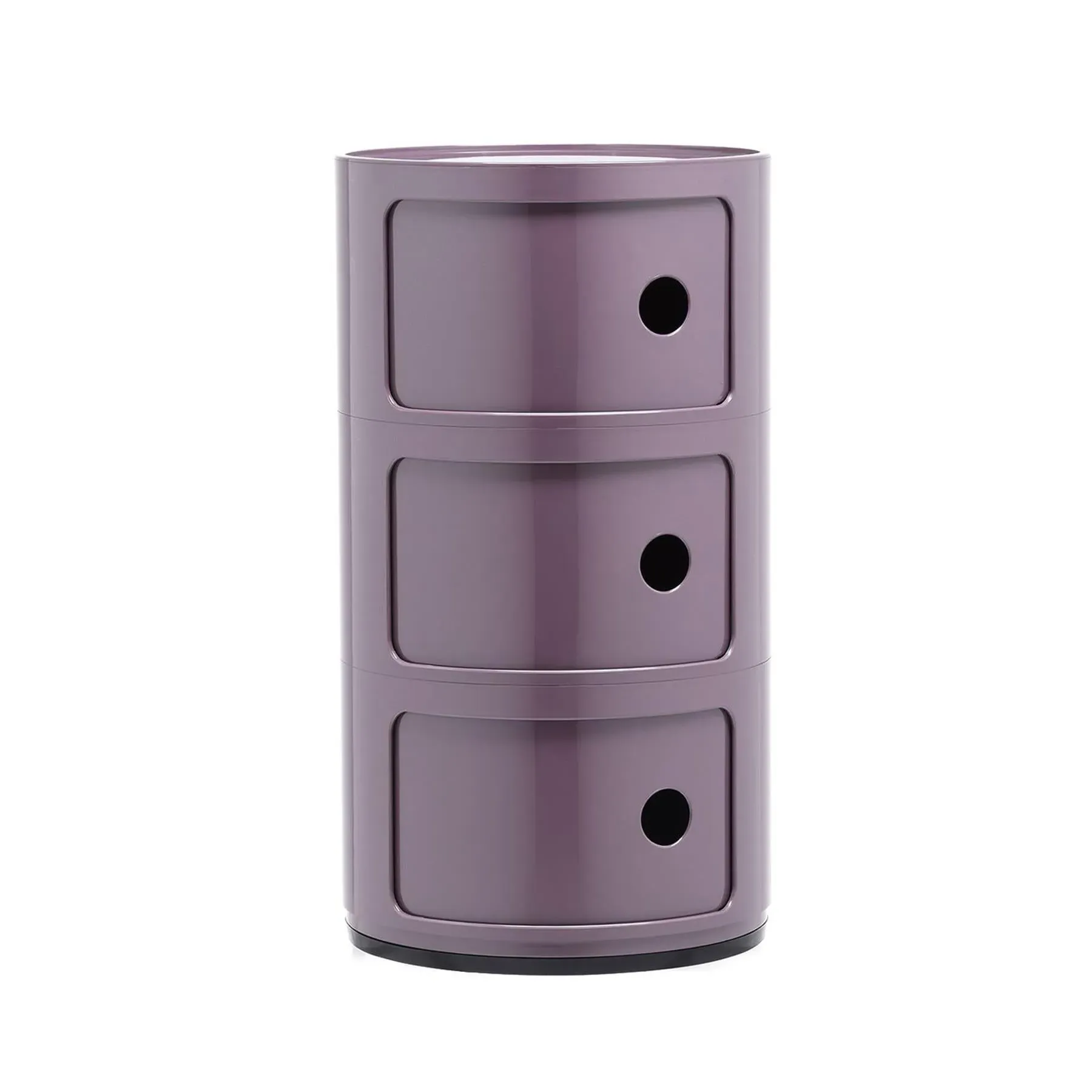3-Tier Round Storage Cabinet - Violet, ABS Plastic