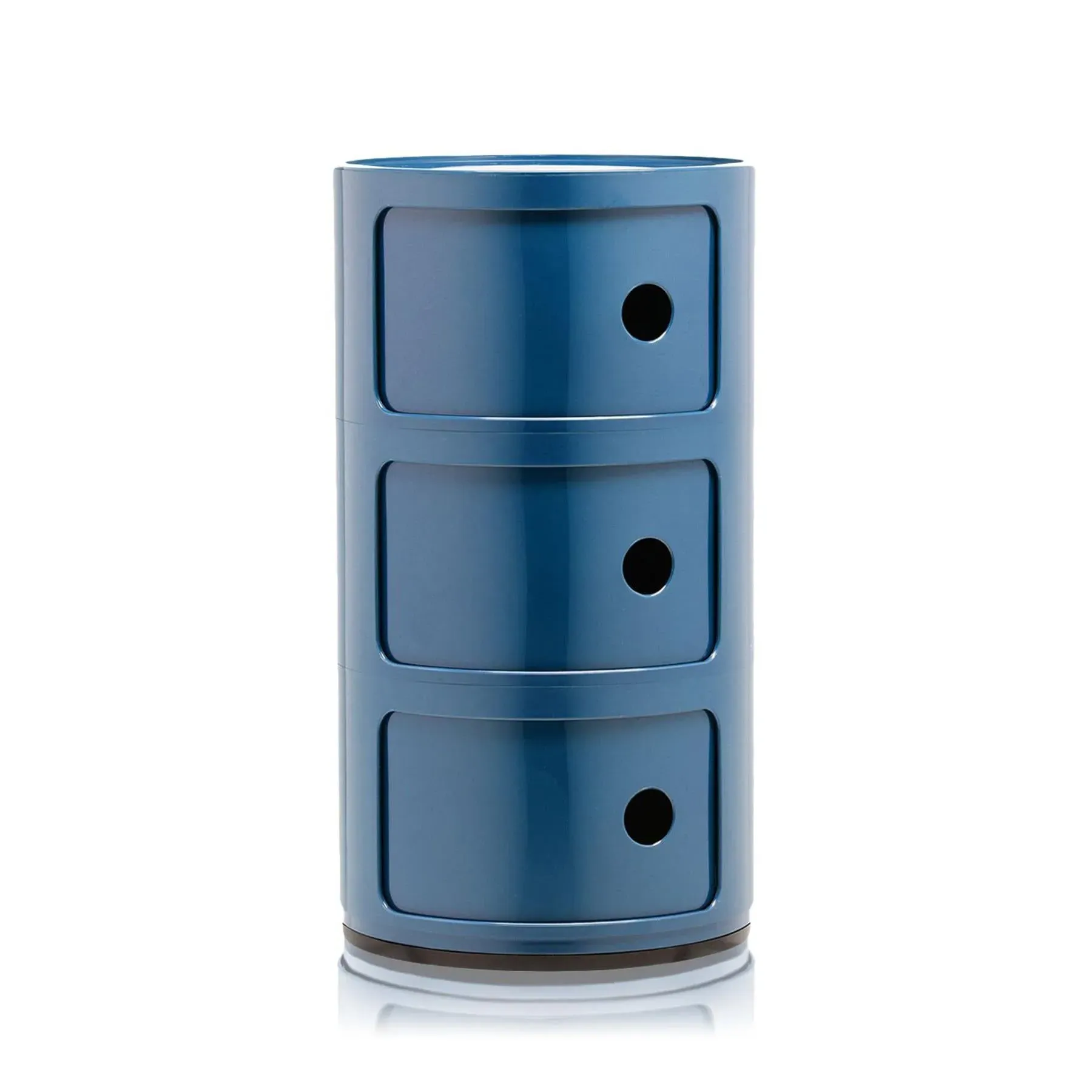 3-Tier Storage Cabinet - Blue, ABS Plastic