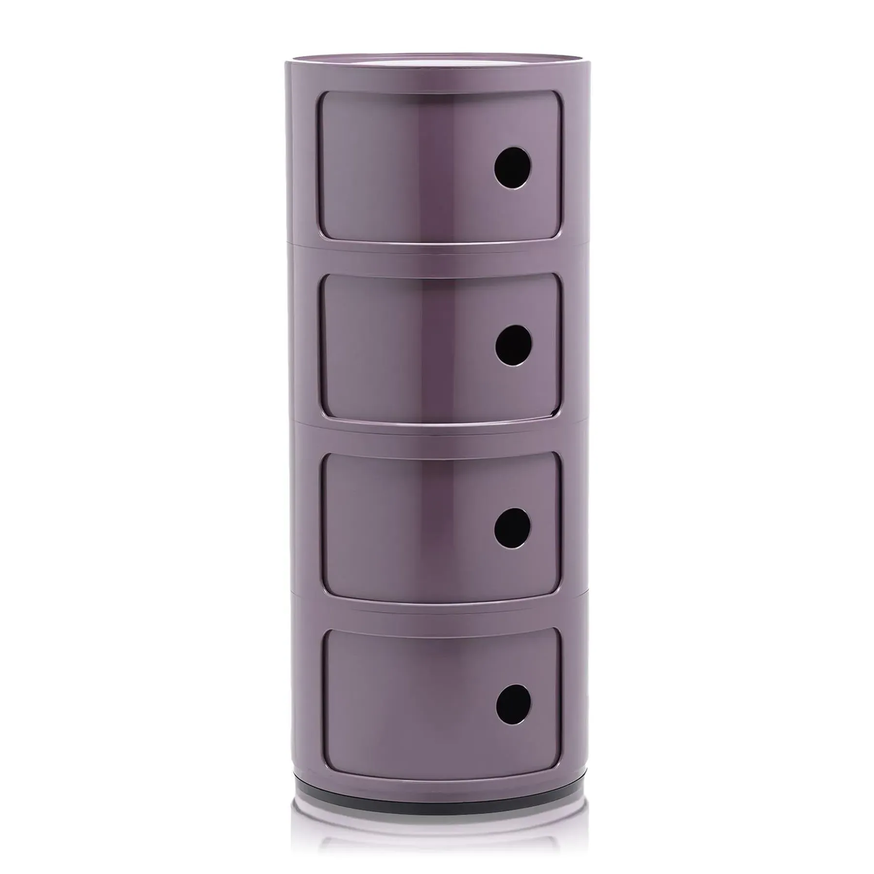4-Tier Round Storage Cabinet - Violet, ABS Plastic