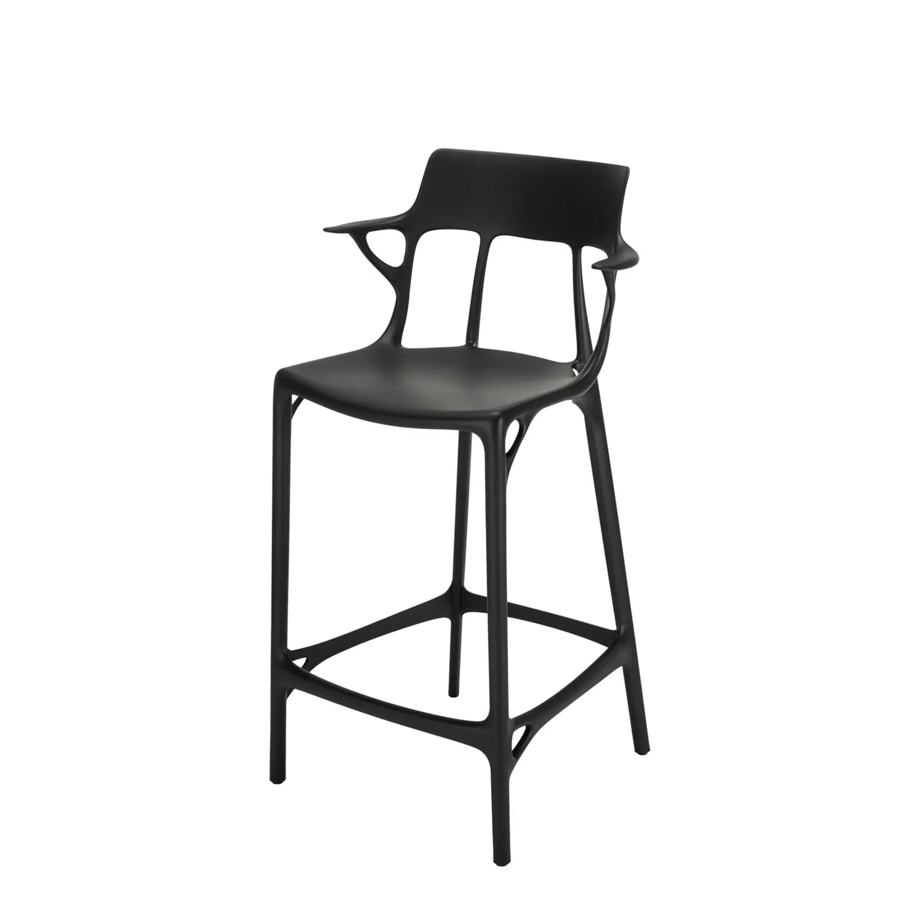65cm Bar Stool - Black, Recycled Plastic image