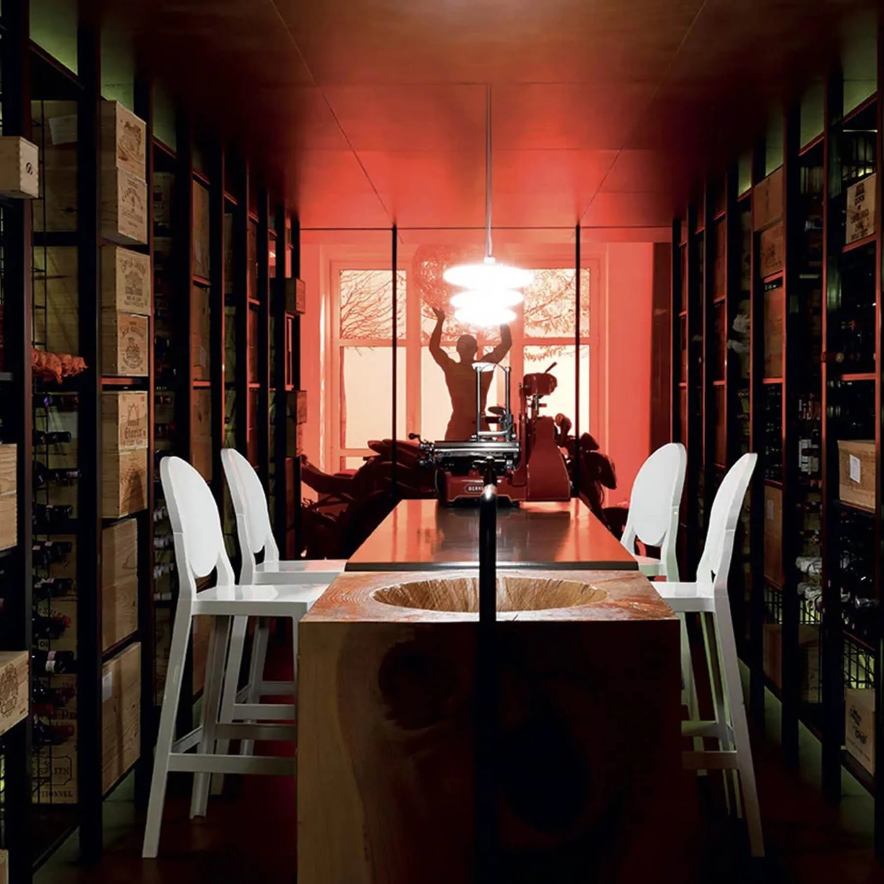 75cm Bar Stool with Backrest - Black, Polycarbonate