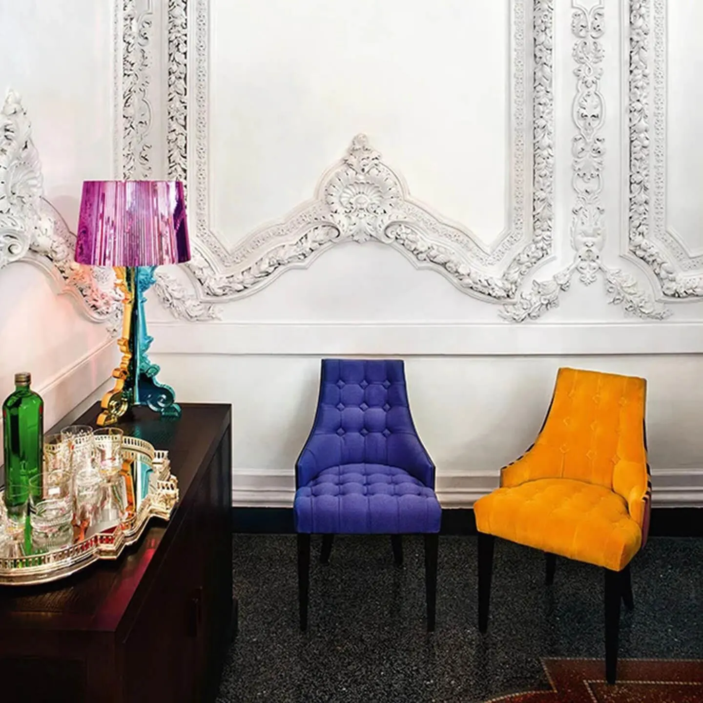 Adjustable Table Lamp with Pleated Shade - Titanium