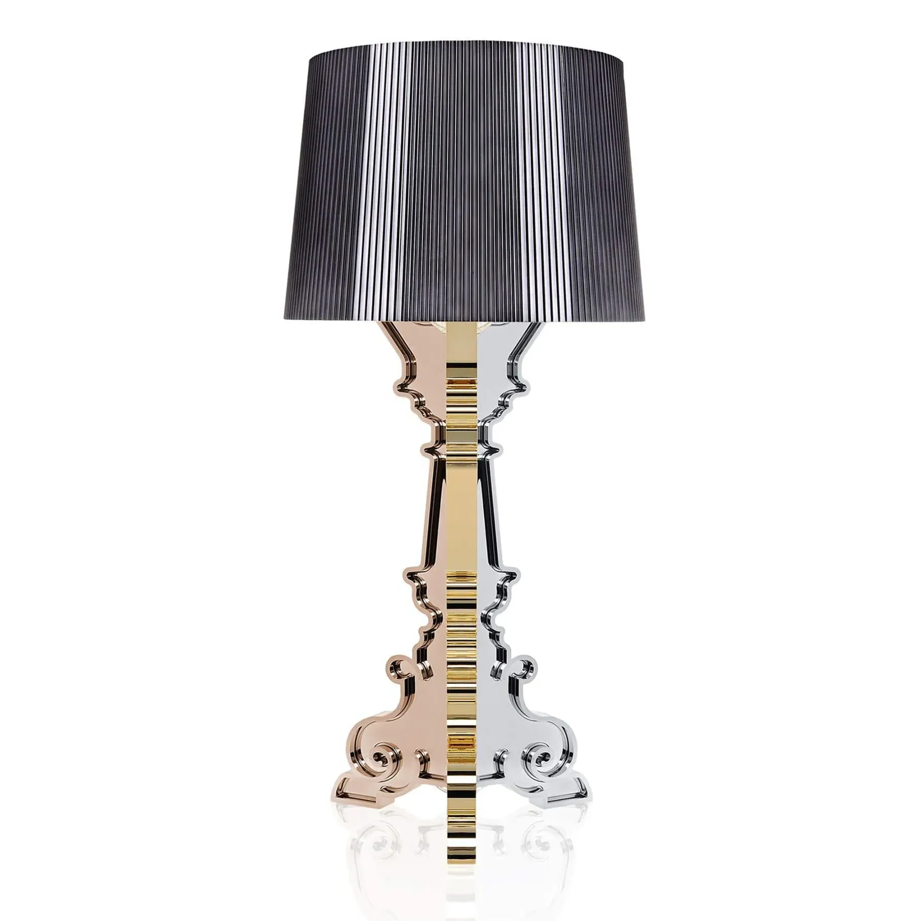 Adjustable Table Lamp with Pleated Shade - Titanium