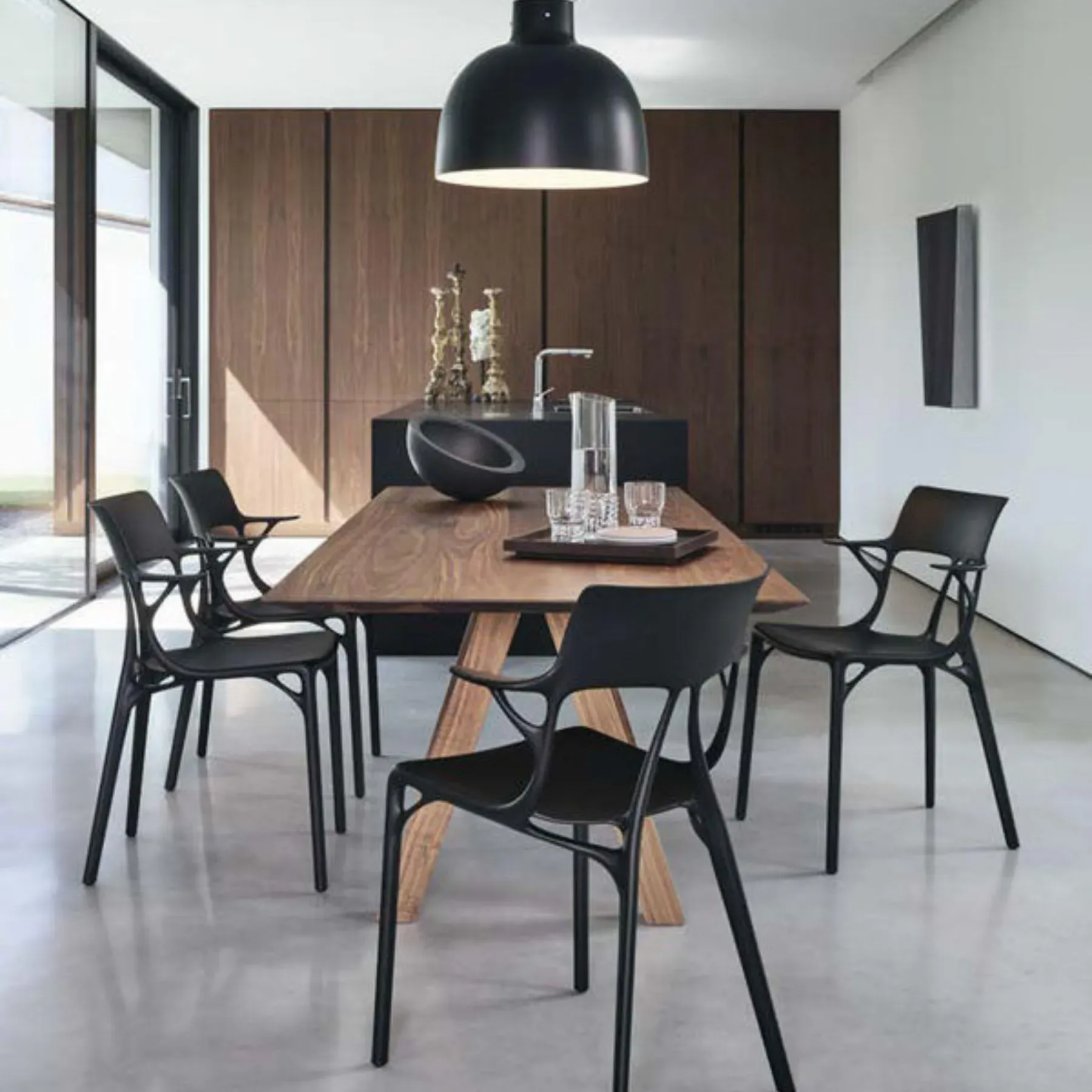 A.I. Dining Chair - Orange, Thermoplastic