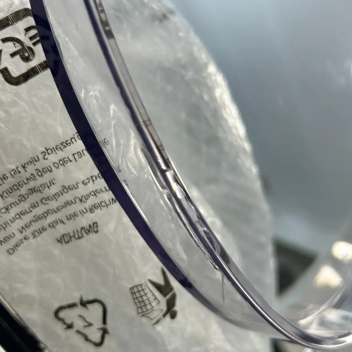 B-Stock Bar Stool with Backrest - Crystal, Polycarbonate