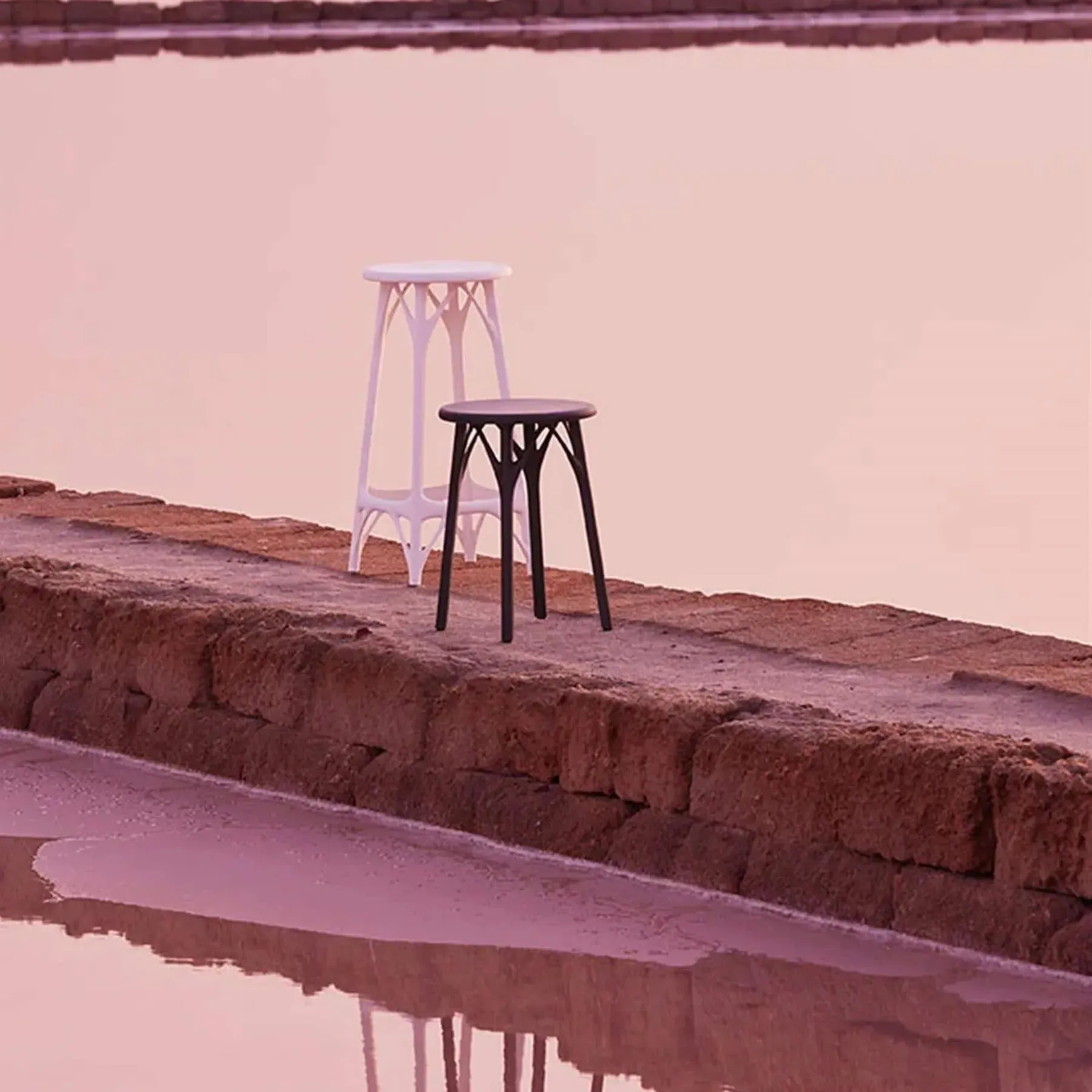 Bar Height Stool AI Design - Black, Recycled