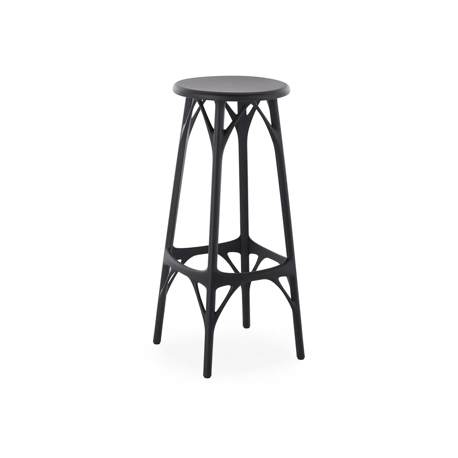 Bar Height Stool AI Design - Black, Recycled image