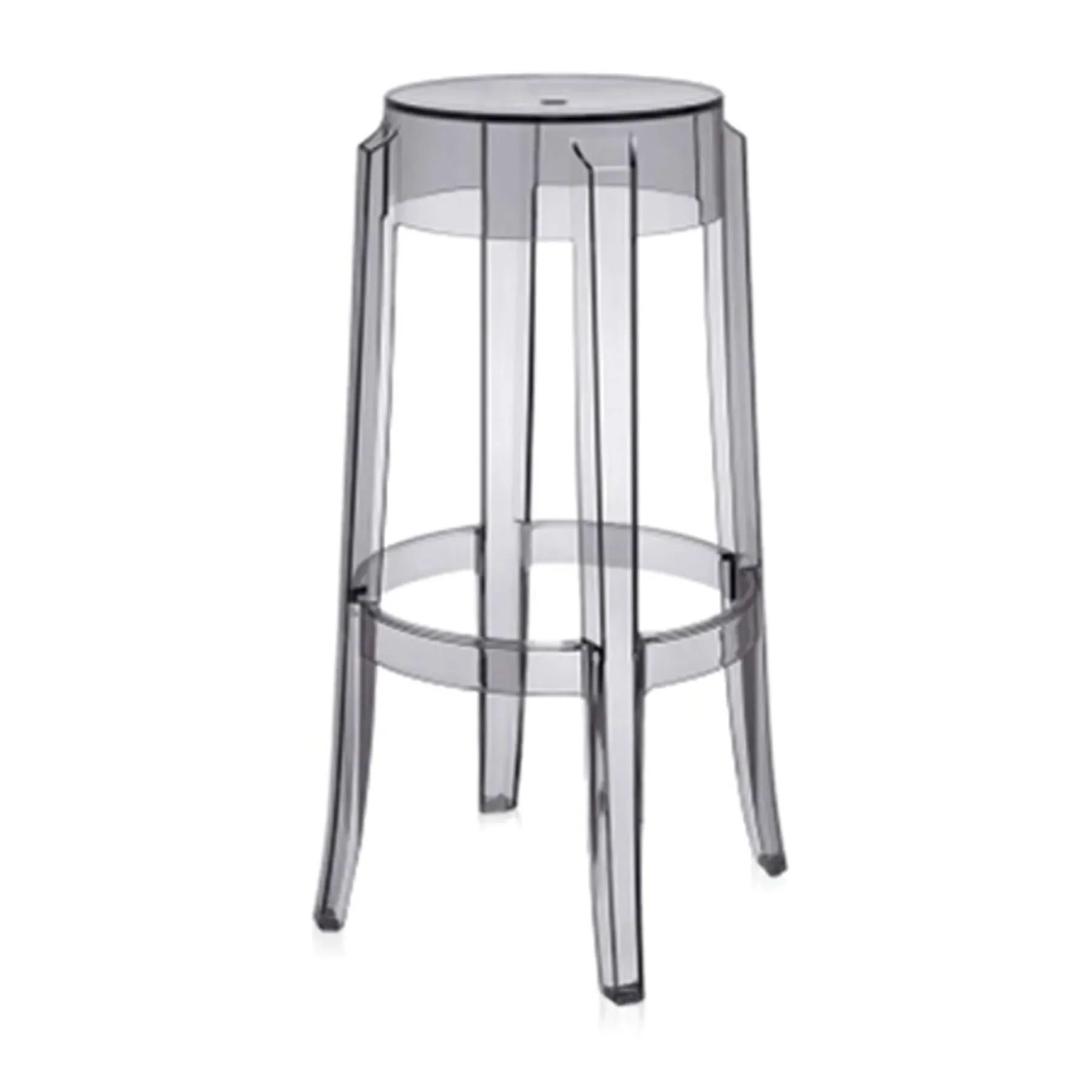 Breakfast Bar Ghost Stool - Amber, Polycarbonate
