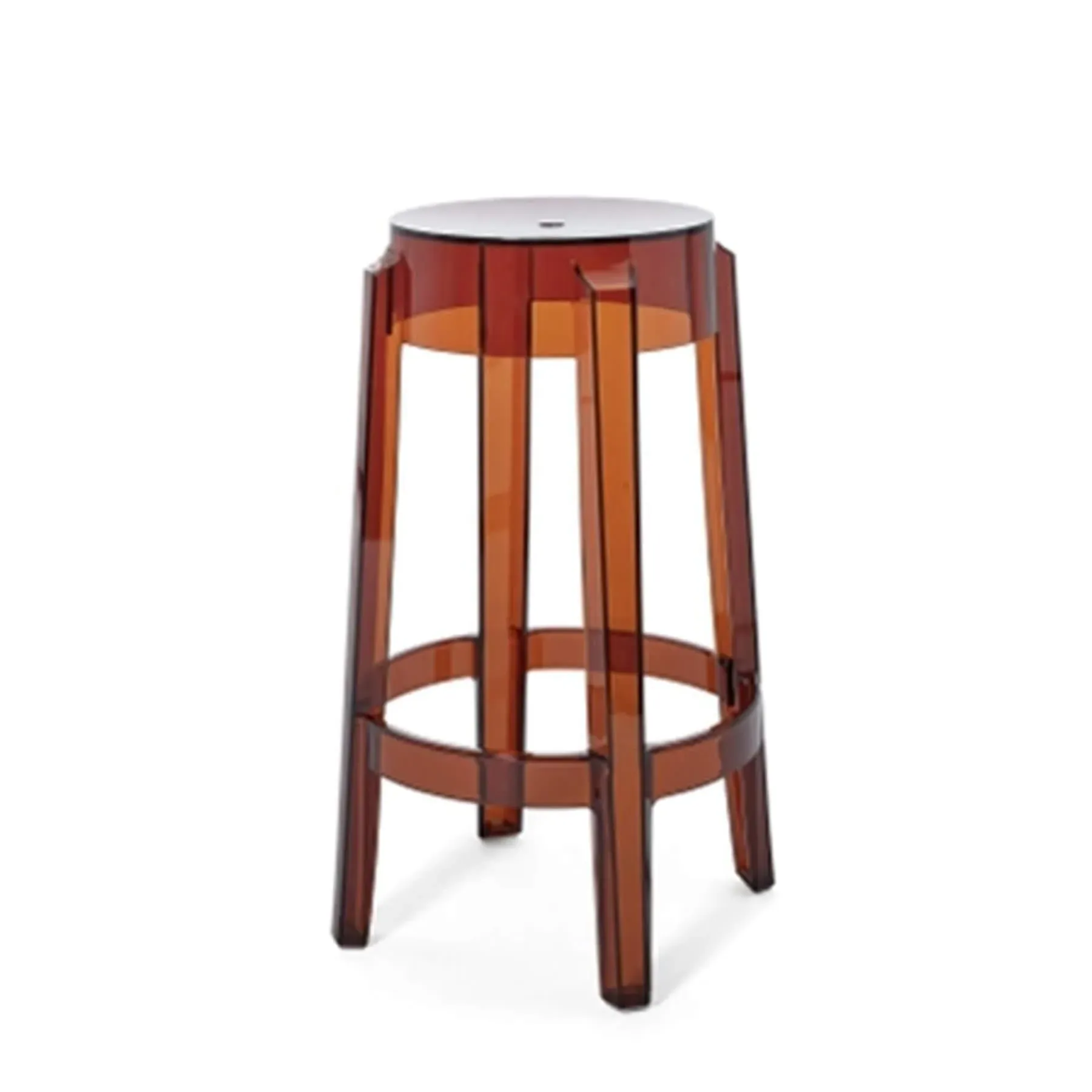 Breakfast Bar Ghost Stool - Amber, Polycarbonate