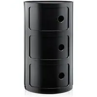 Componibili Classic 3-Tier Storage Cabinet - Black