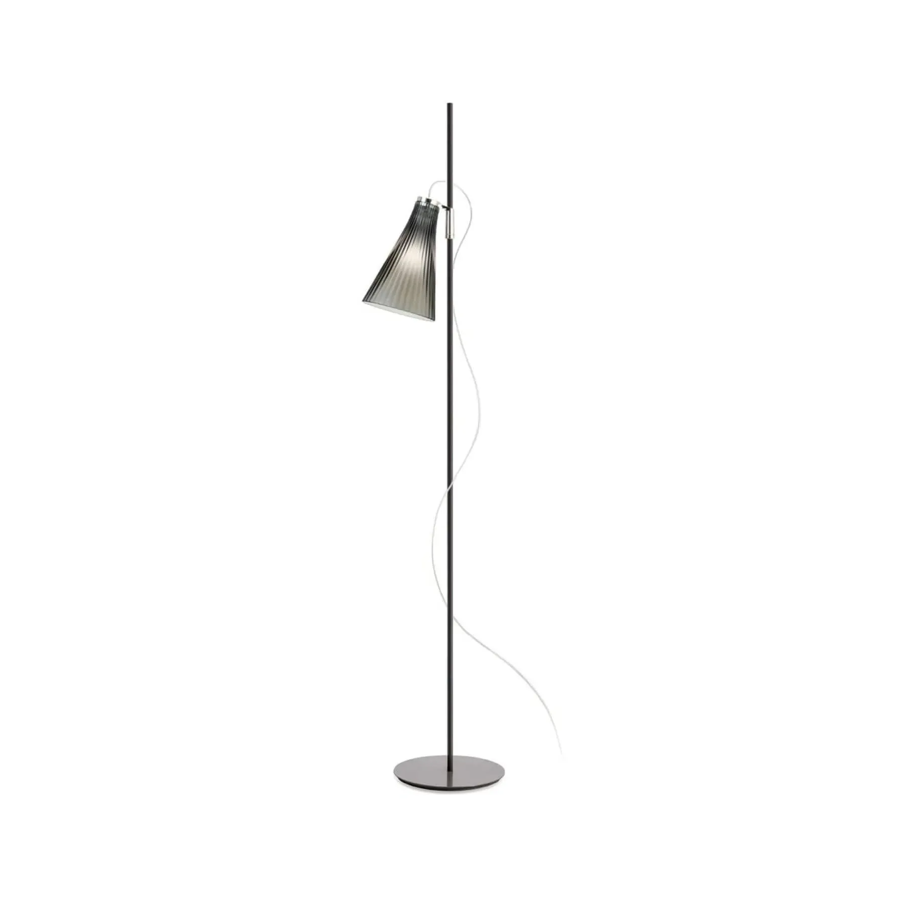 Floor Lamp with Bi-Injected Shade - Grey, Plastic
