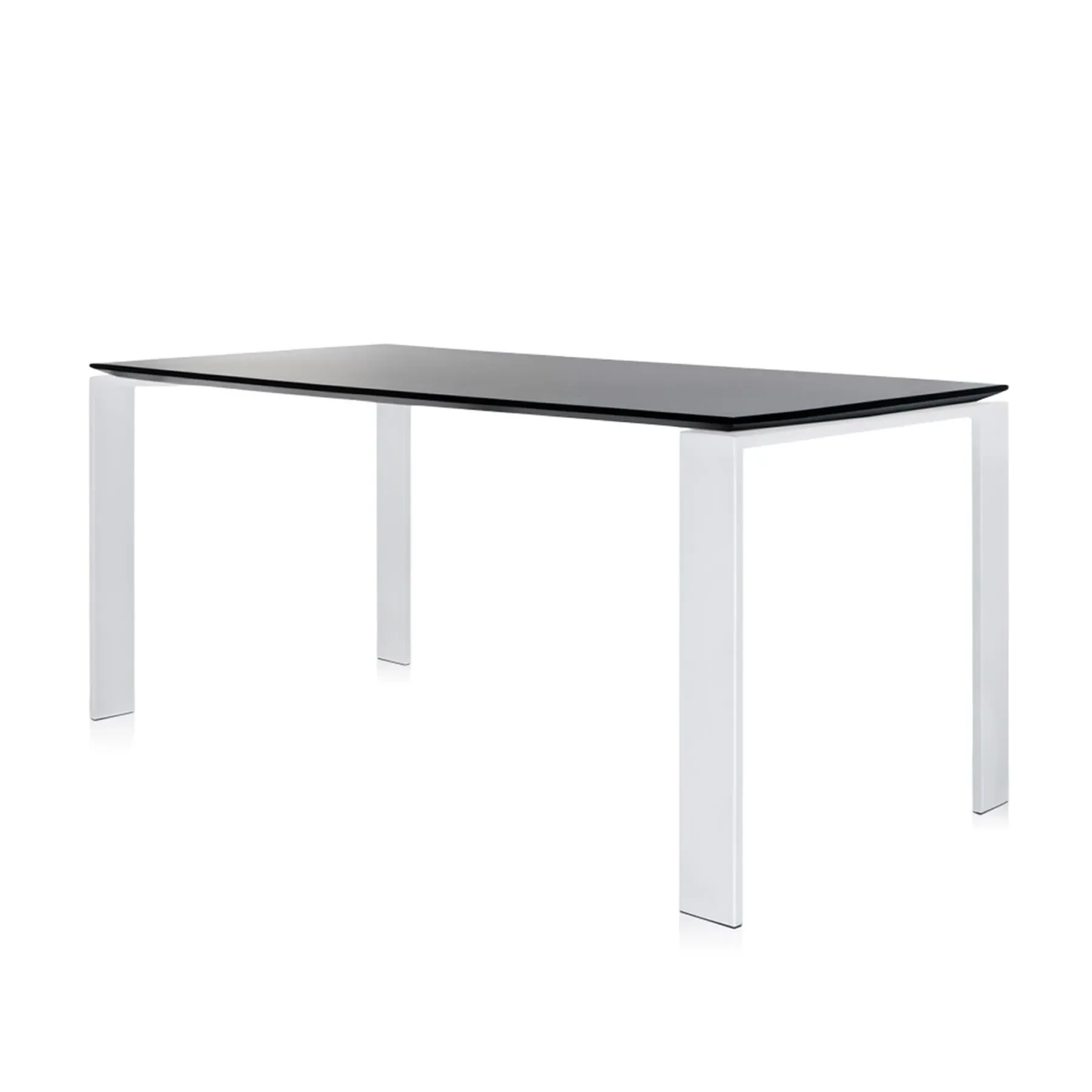 Four Rectangular Office Table - Black, Laminate