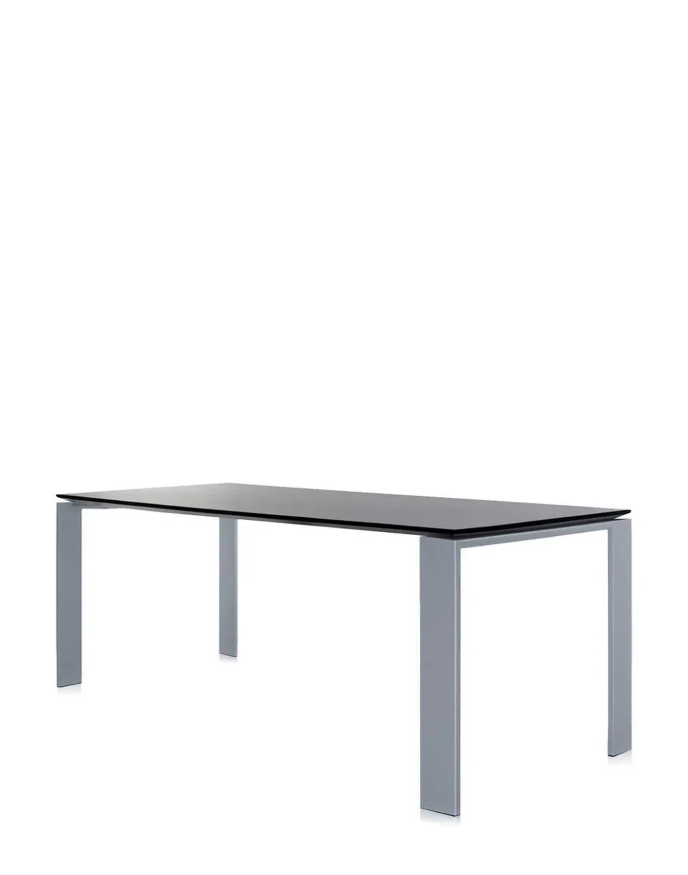 Four Rectangular Office Table - Black, Laminate image