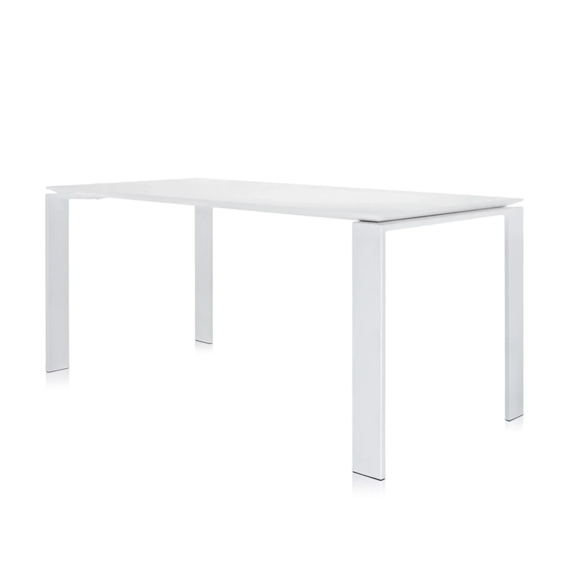 Four Rectangular Office Table - White, Laminate