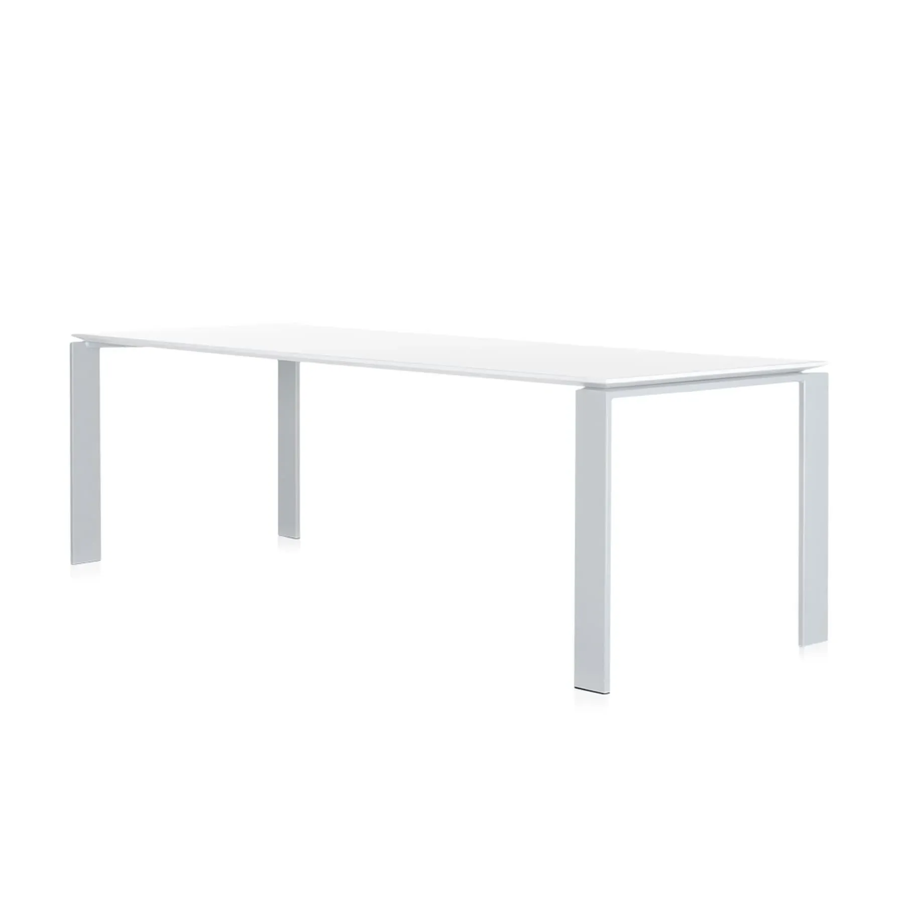Four Rectangular Office Table - White, Laminate