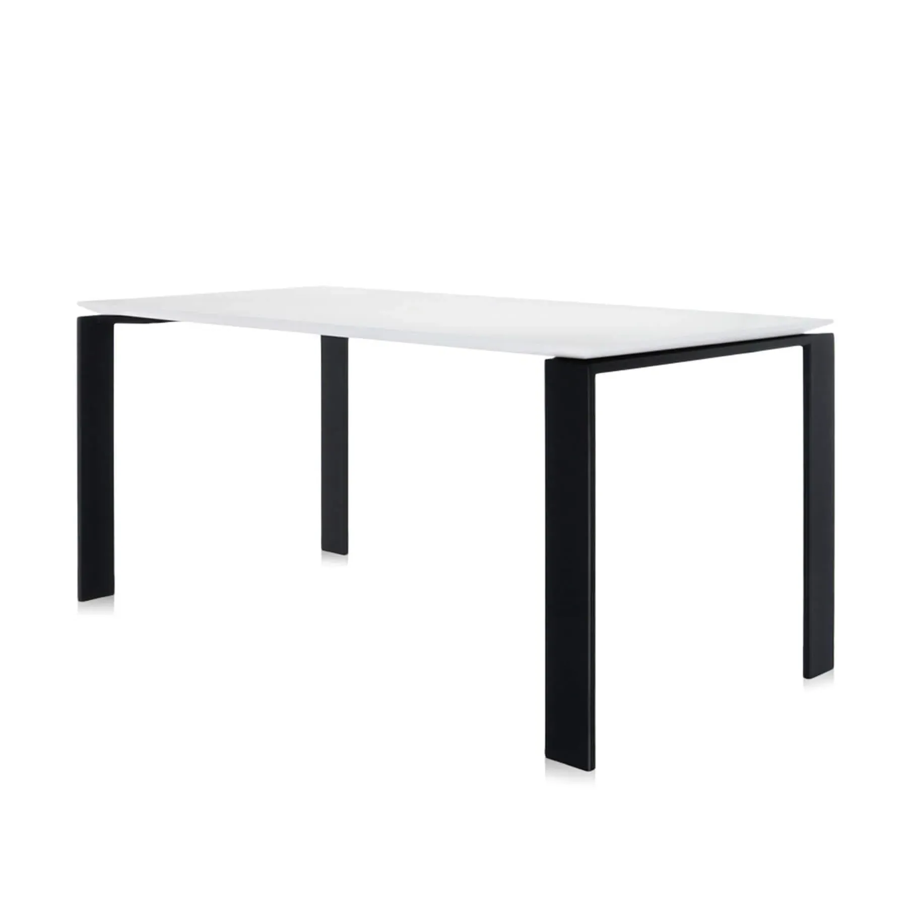 Four Rectangular Table - White, Black
