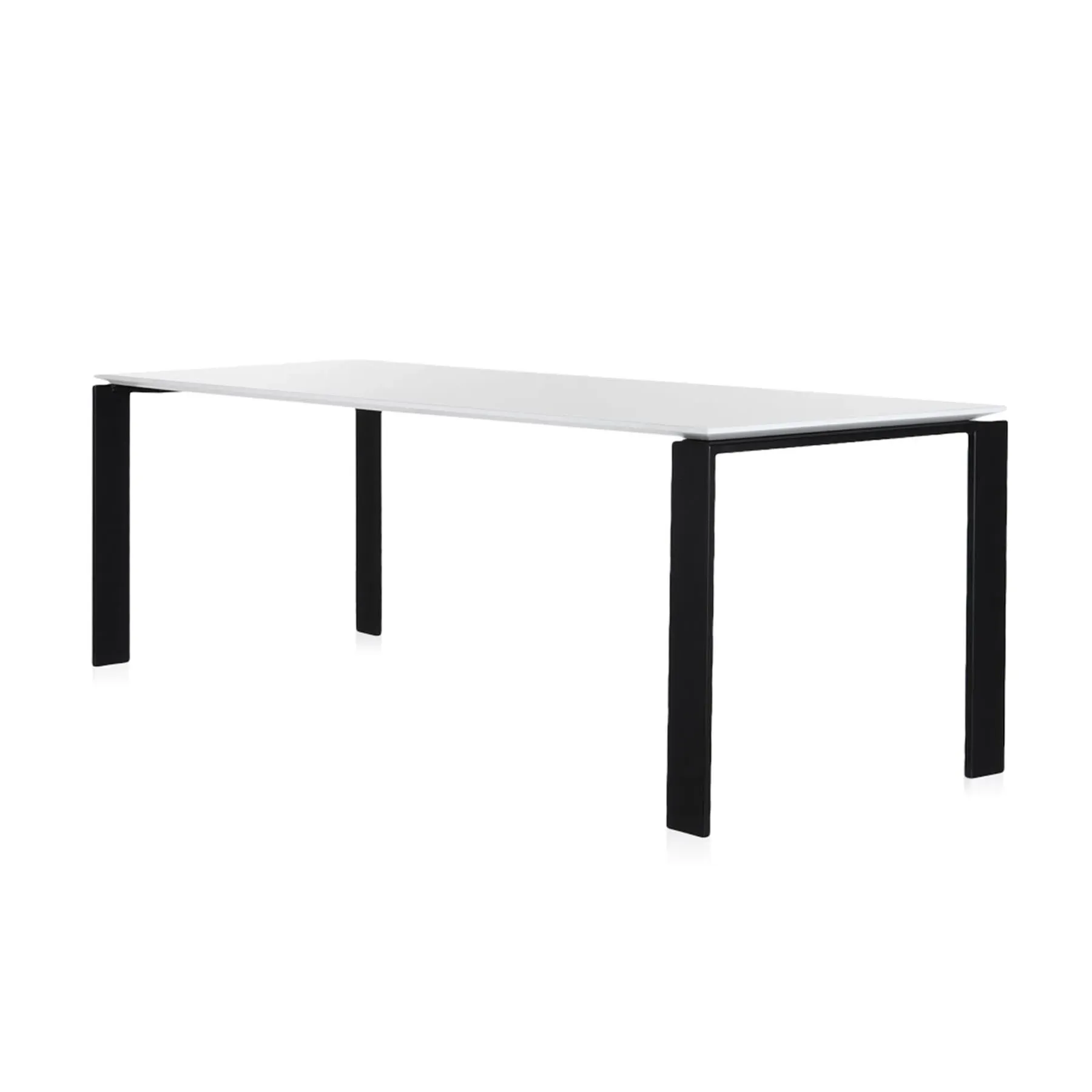 Four Rectangular Table - White, Black