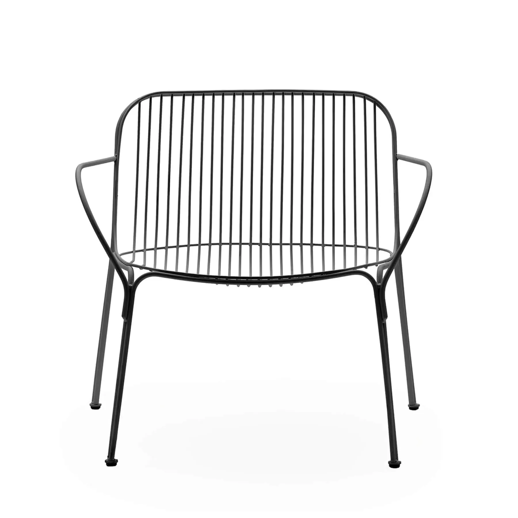 Garden Armchair with Wire Frame - Black, Metal