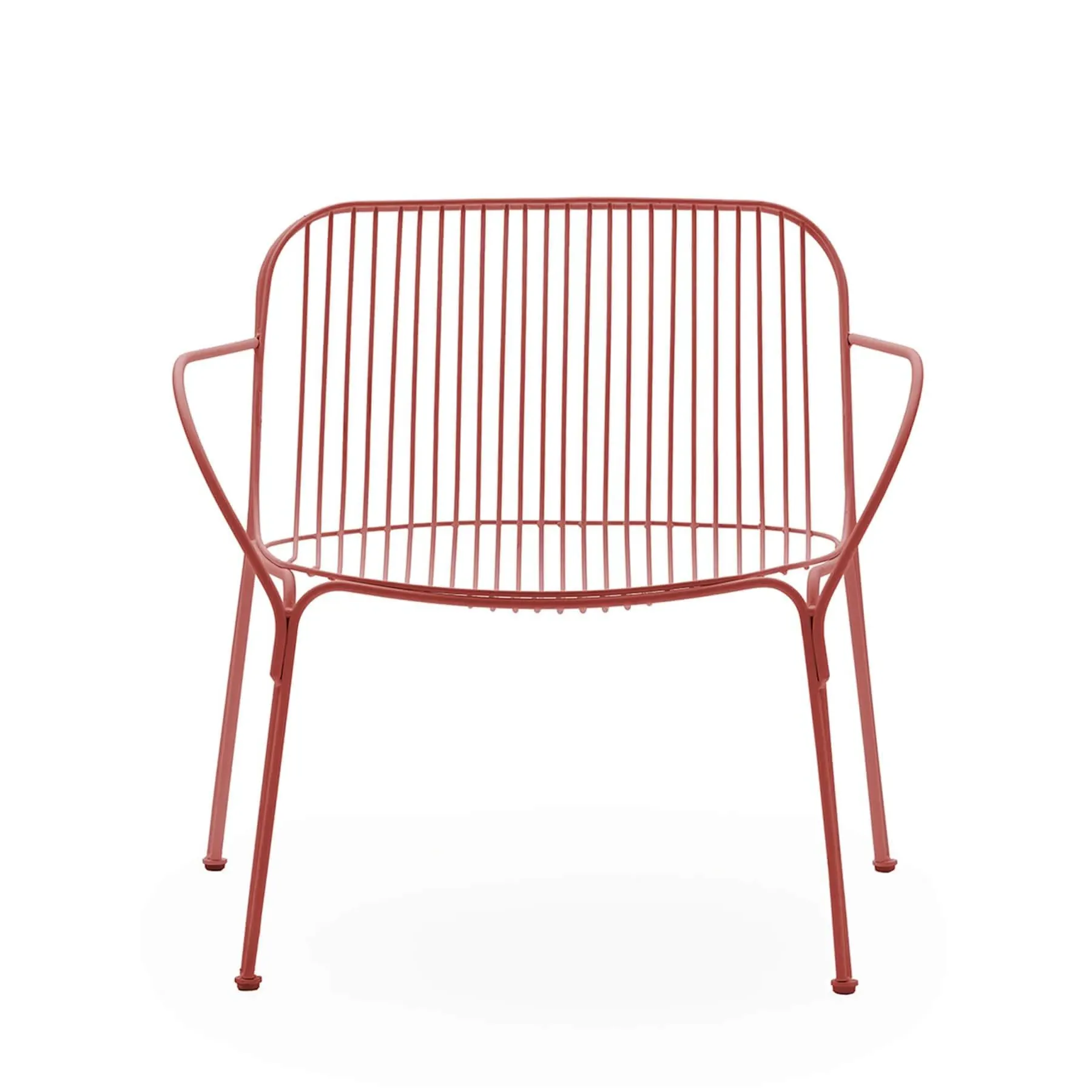 Garden Armchair with Wire Frame - White, Metal