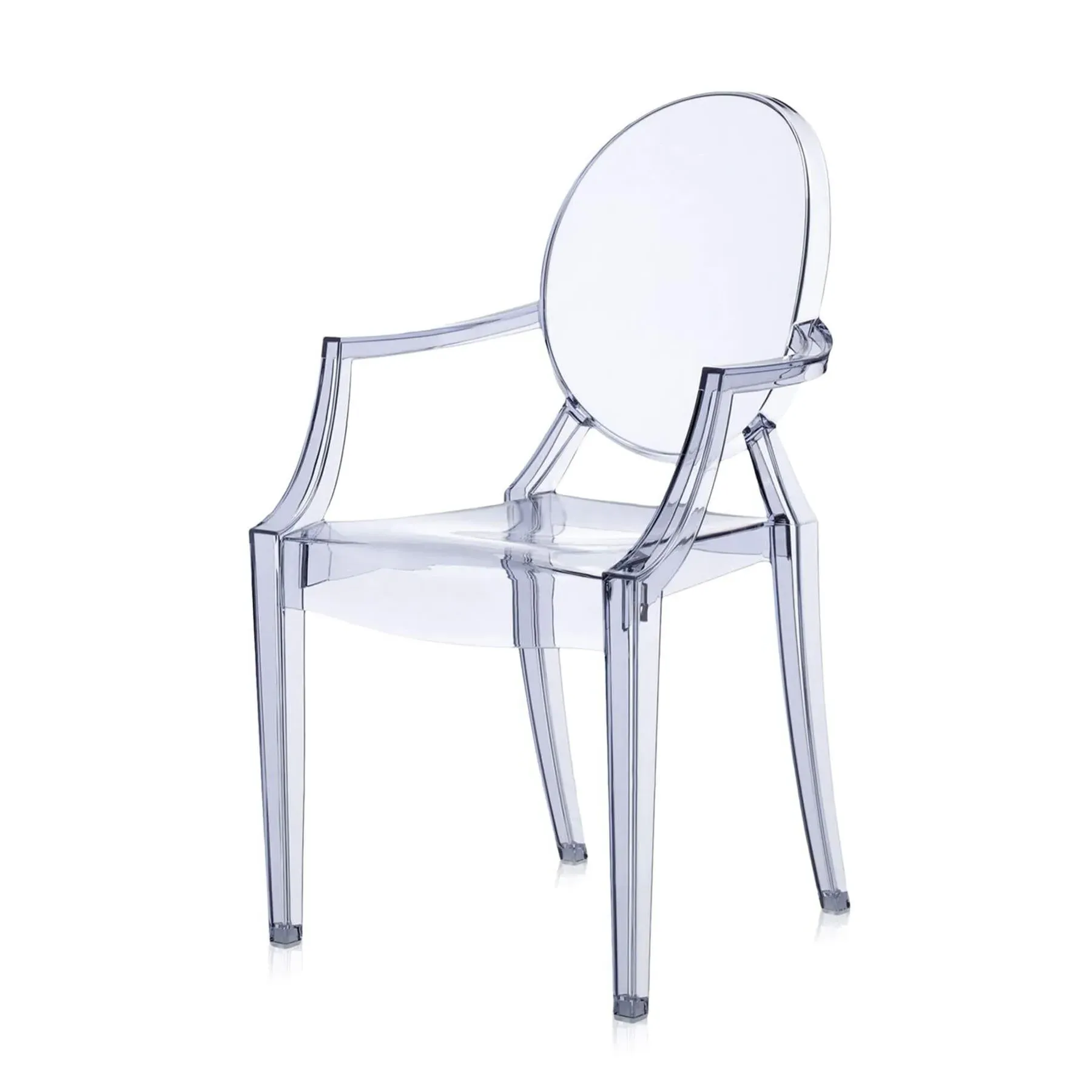 Ghost Dining Chair Stackable - Blue, Polycarbonate
