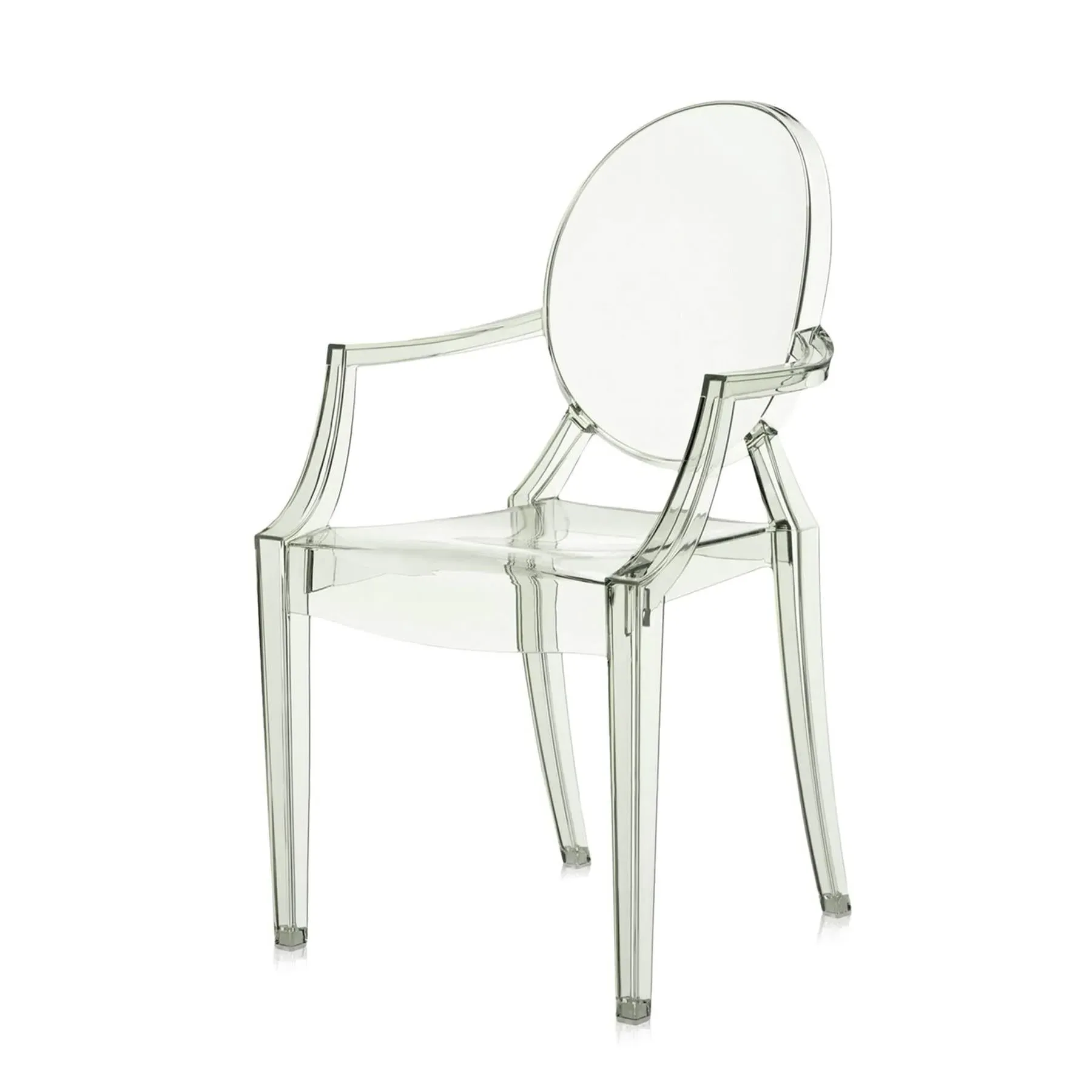 Ghost Dining Chair Stackable - Green, Polycarbonate