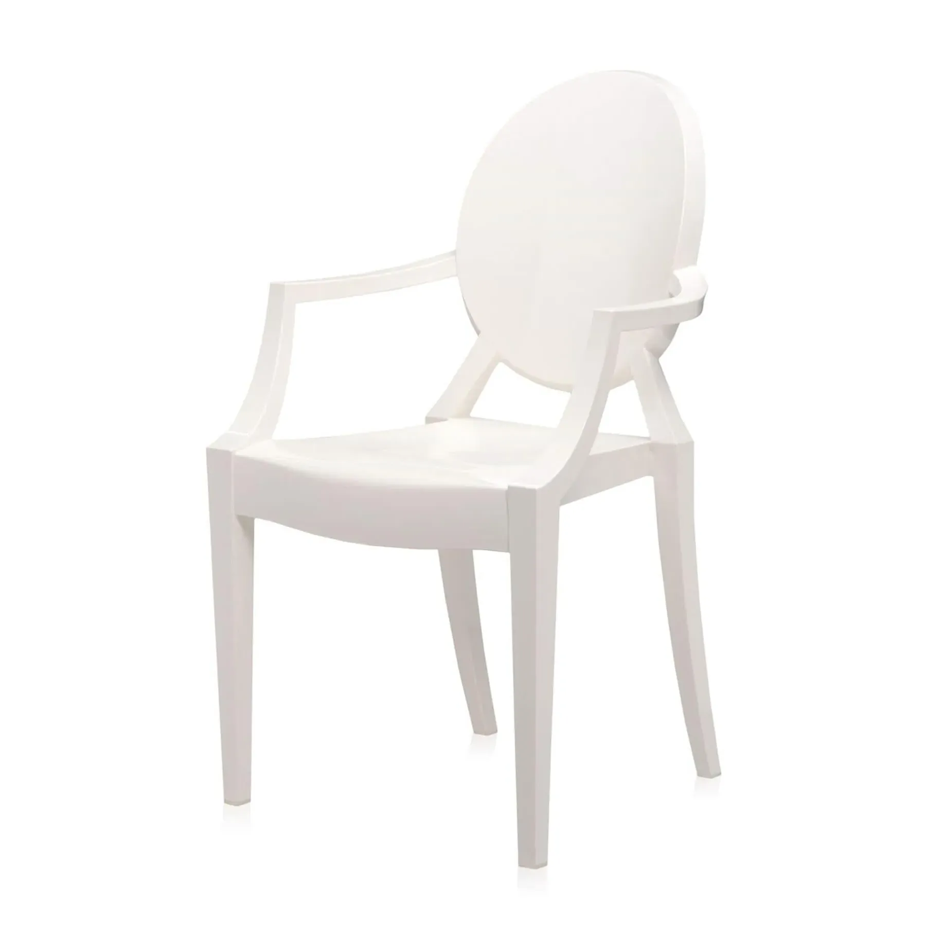 Ghost Dining Chair Stackable - White, Polycarbonate