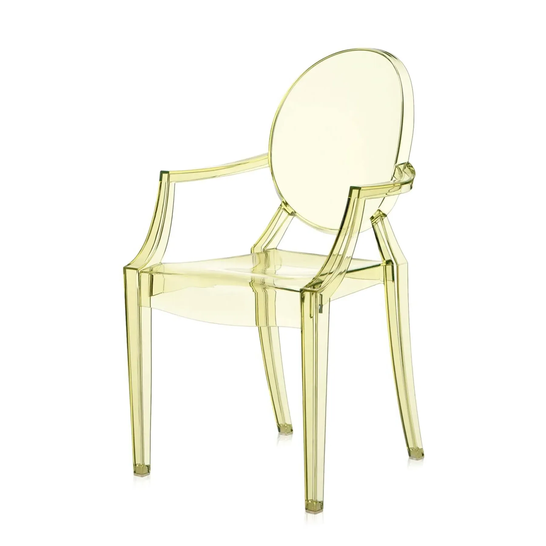 Ghost Dining Chair Stackable - Yellow, Polycarbonate