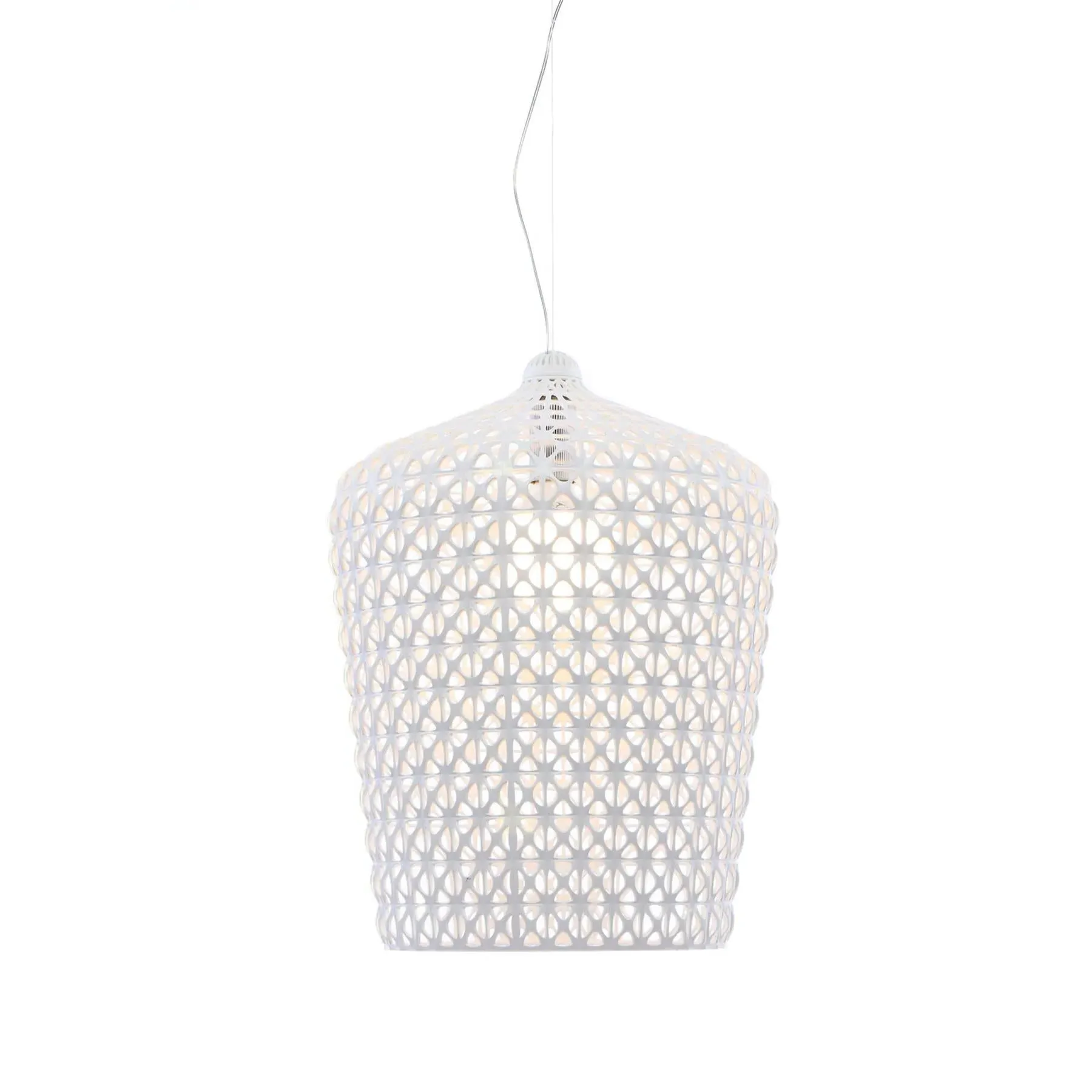 Hanging Pendant Light with Perforated Shell - Black