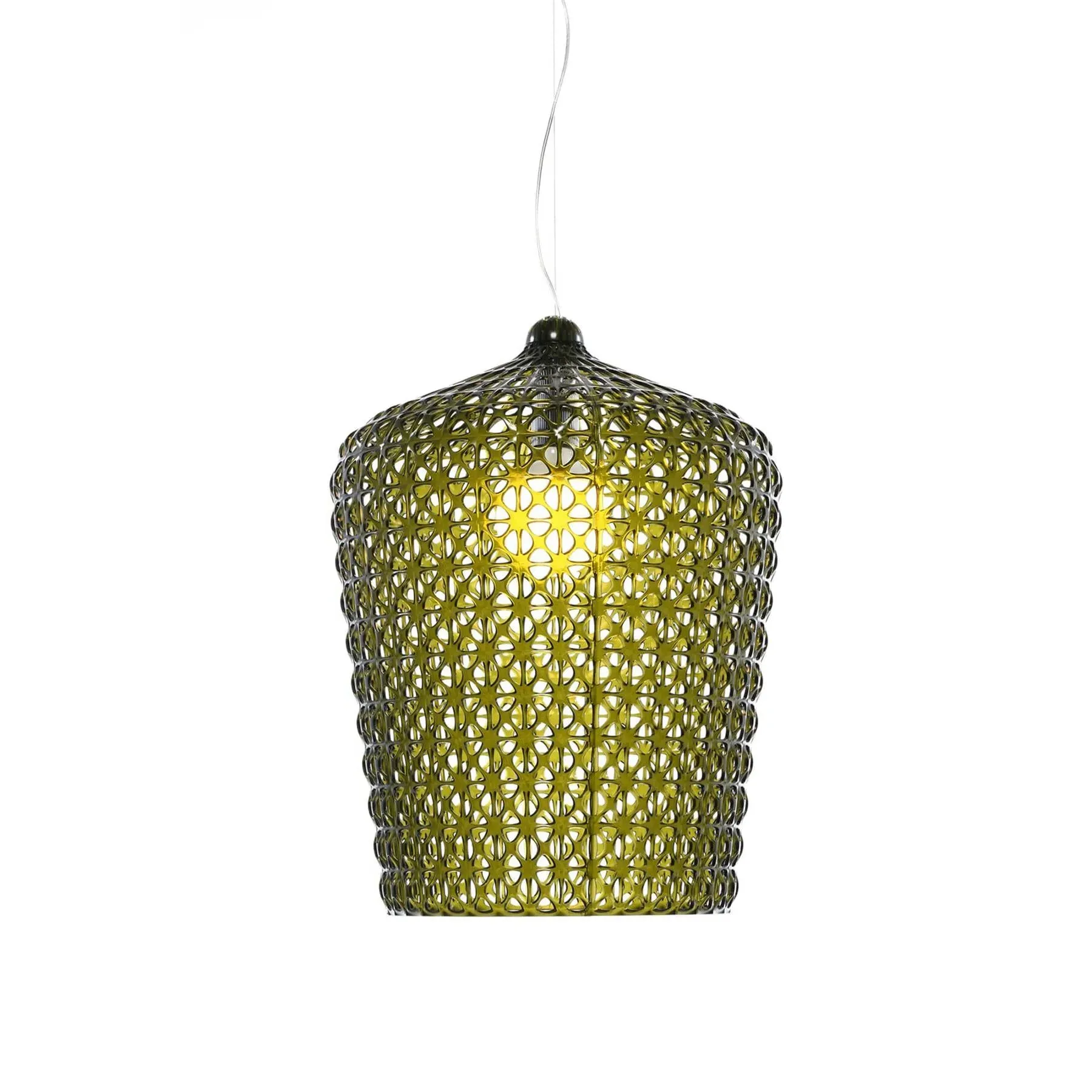 Hanging Pendant Light with Perforated Shell - Black