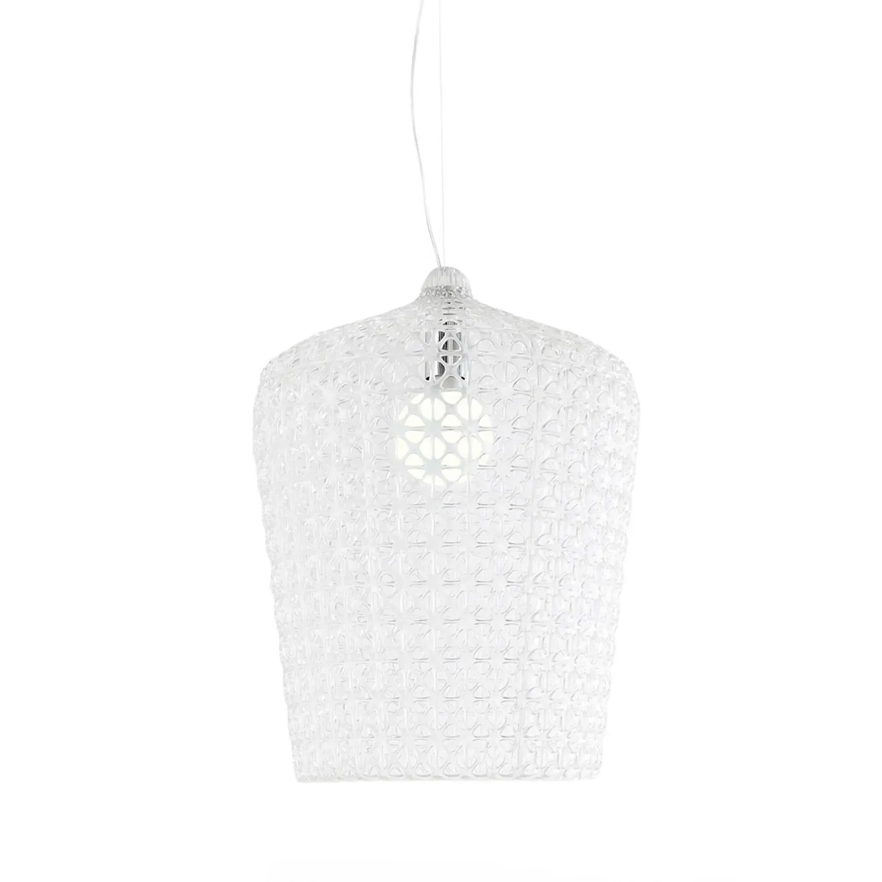 Hanging Pendant Light with Perforated Shell - Green