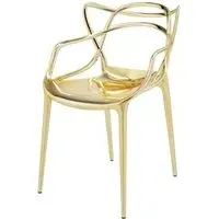 Masters Chair with Metallic Finish - Gold
