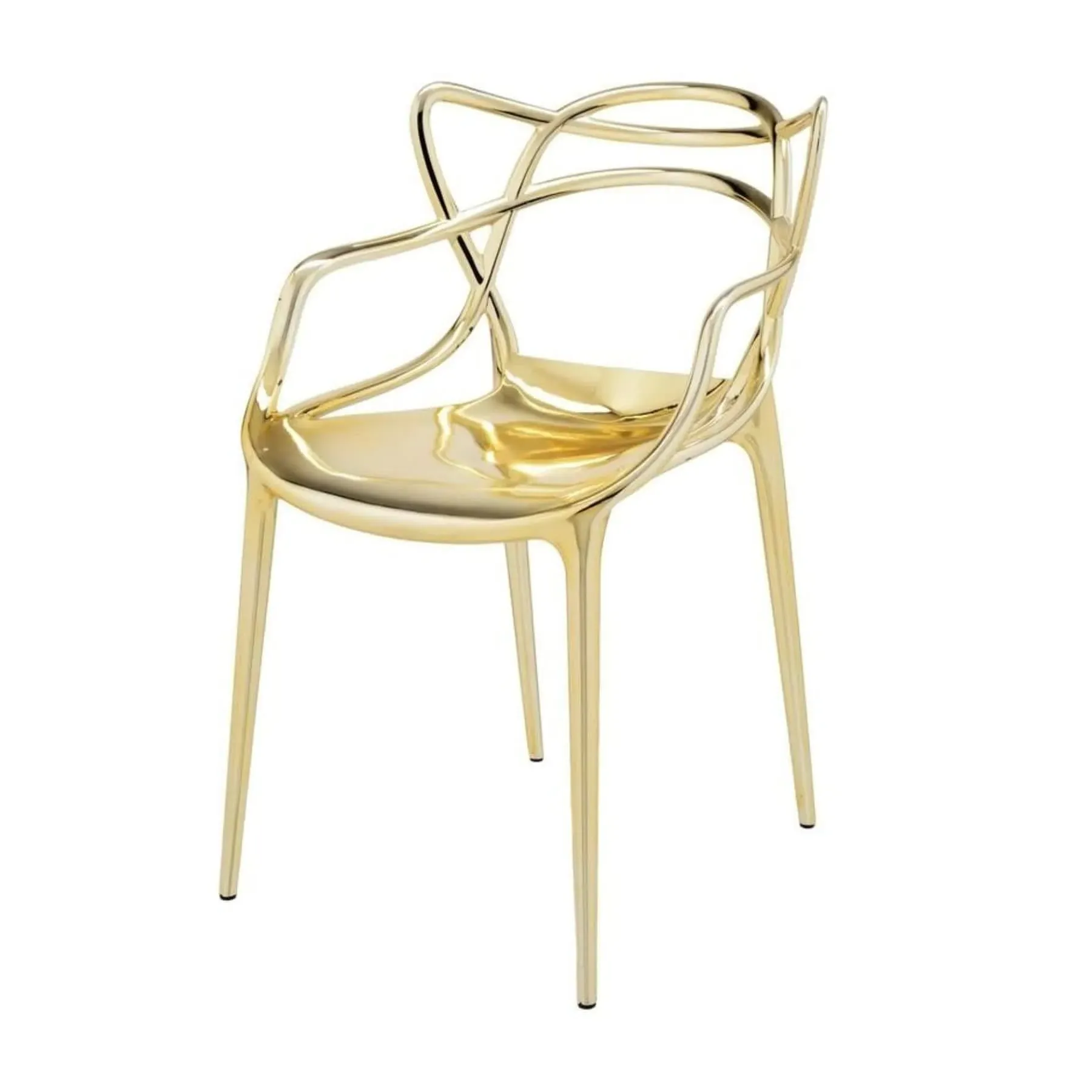 Masters Chair with Metallic Finish - Gold