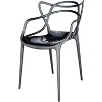 Masters Chair with Metallic Finish - Titanium