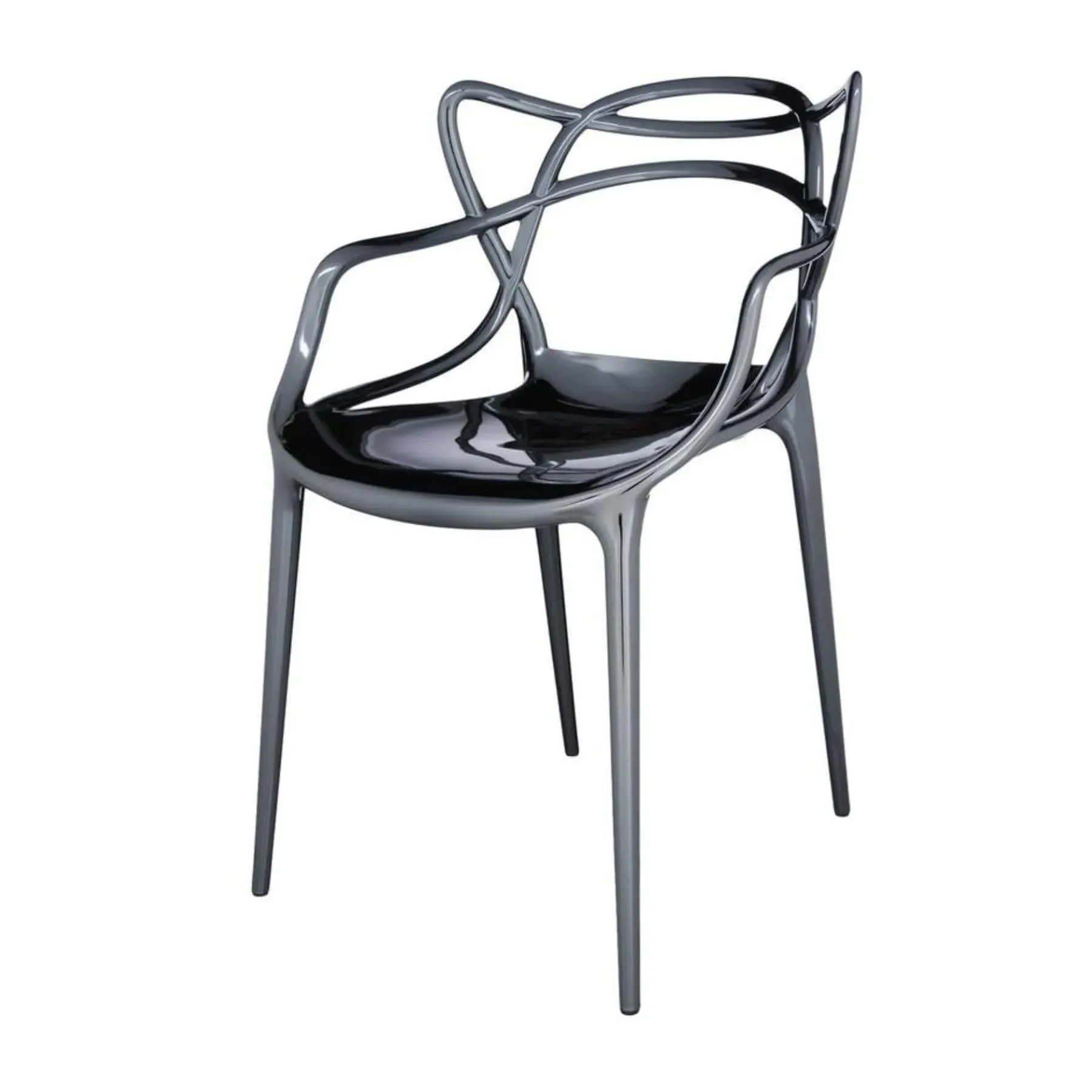 Masters Chair with Metallic Finish - Titanium