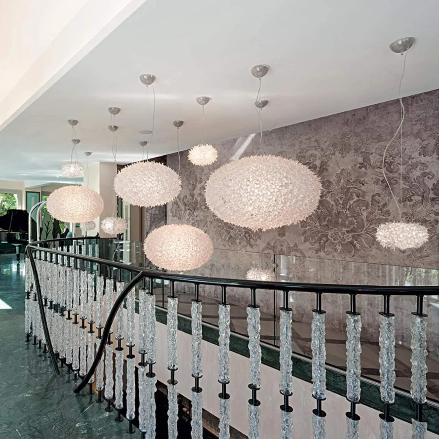 Medium Hanging Pendant Light - Lavender, Polycarbonate