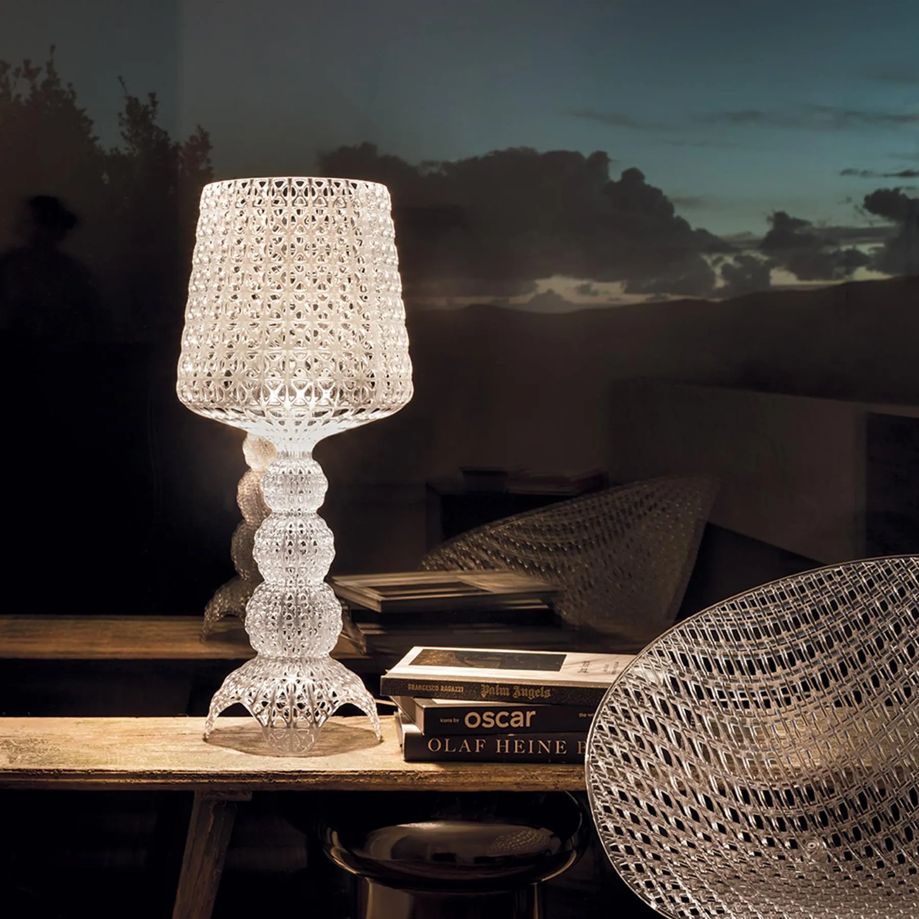 Mini Table Lamp with Dimmer - Black, Plastic