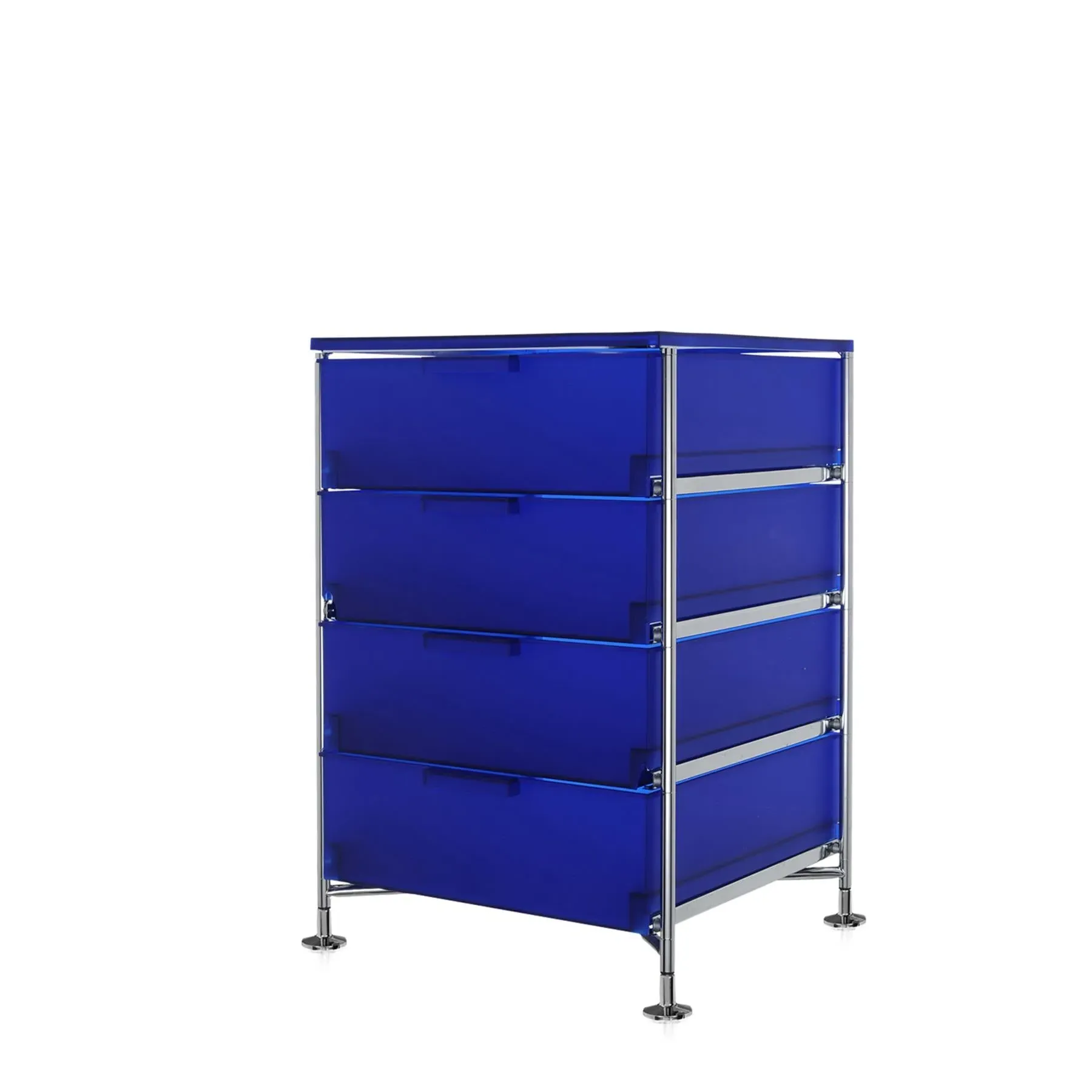 Mobil 1-Drawer Storage Unit with Feet - Blue, Aluminium