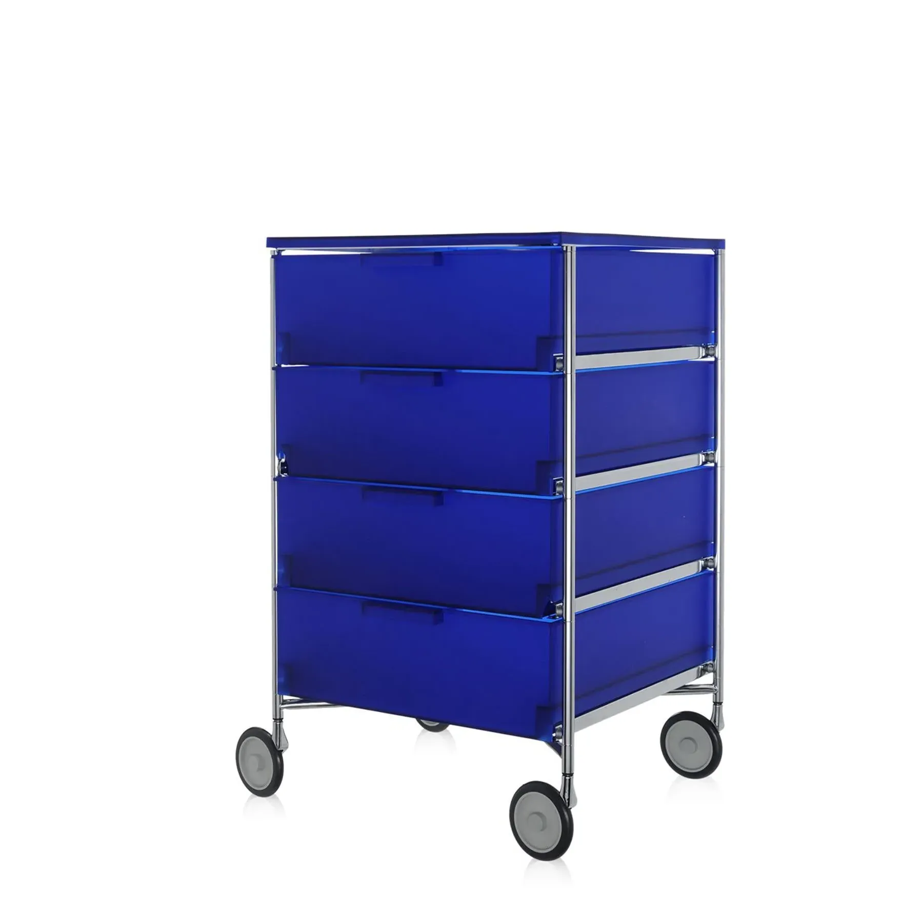 Mobil 1-Drawer Storage Unit with Wheels - Blue, Aluminium