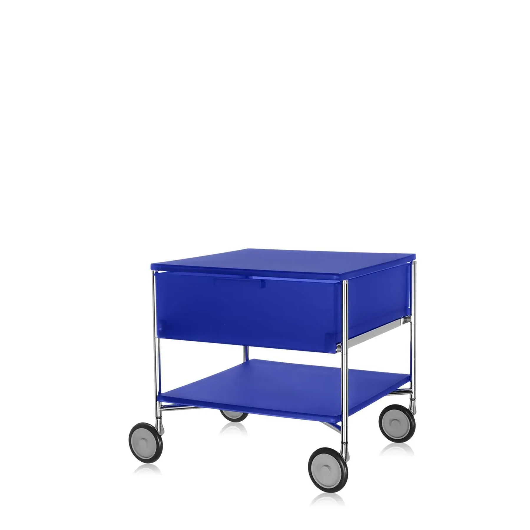 Mobil 1-Drawer Storage Unit with Wheels - Blue, Aluminium