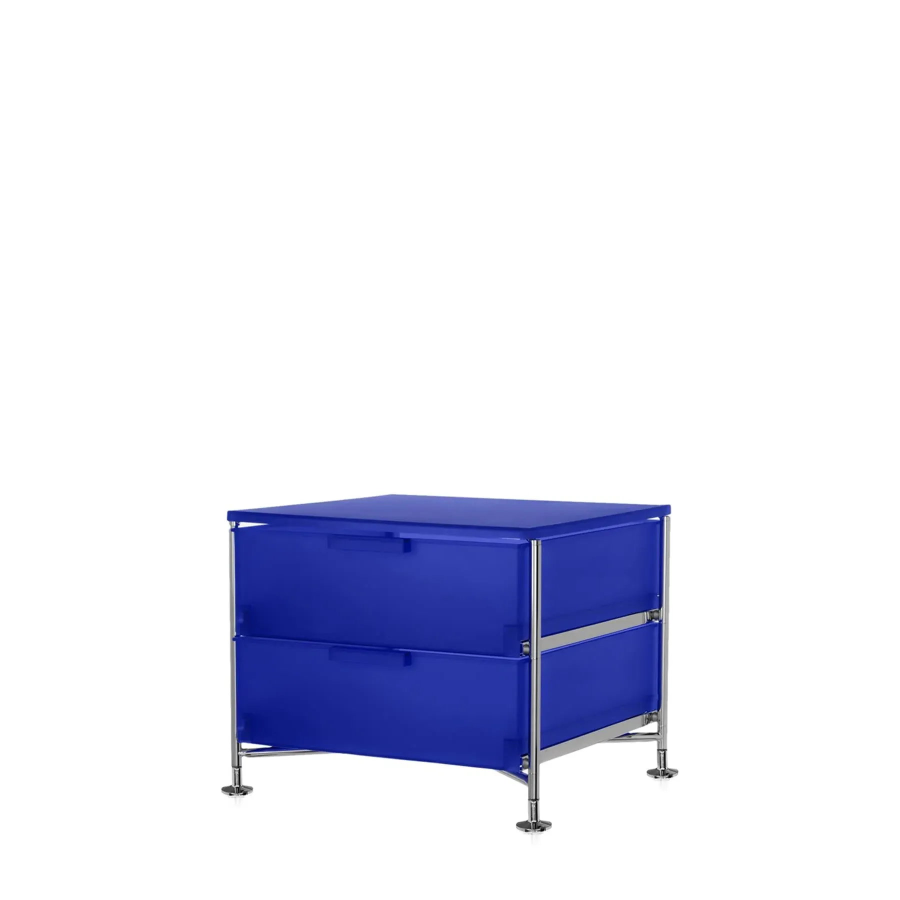 Mobil 2-Drawer Storage Unit with Feet - Blue, Aluminium