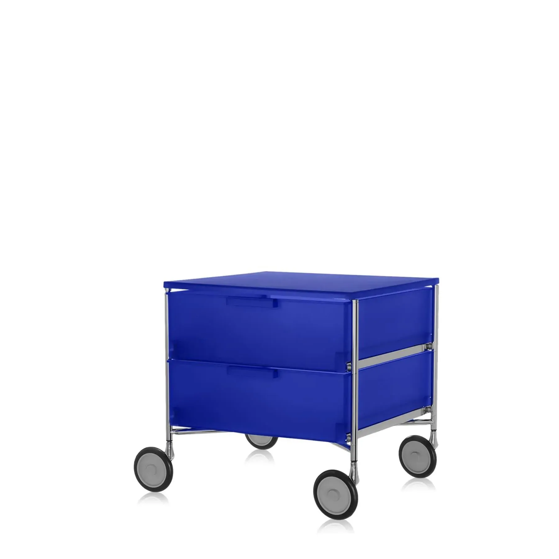 Mobil 2-Drawer Storage Unit with Wheels - Blue, Aluminium
