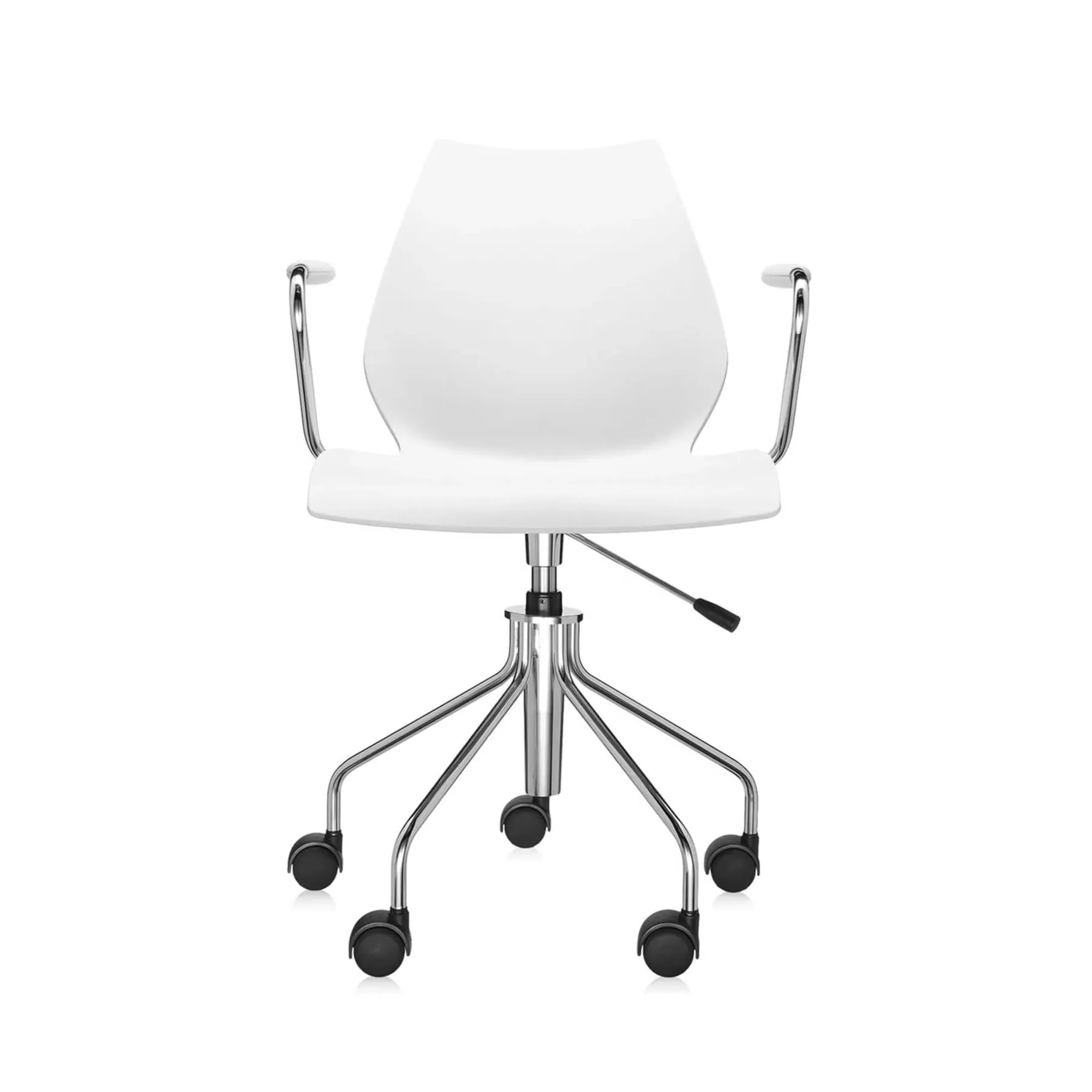 Office Chair with Armrests - White, Polypropylene