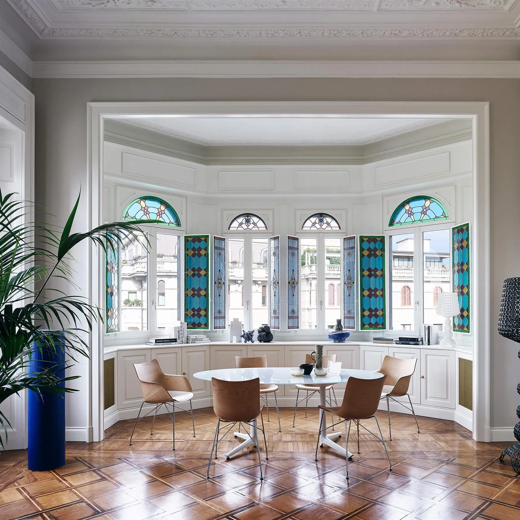 P/Wood Office Chair - Dark Wood, Black