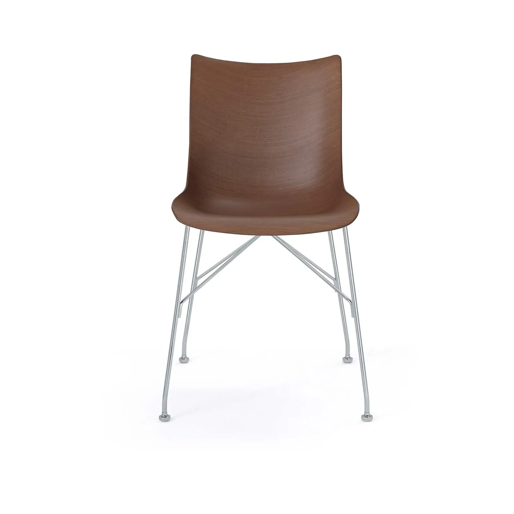 P/Wood Office Chair - Light Wood, Chrome
