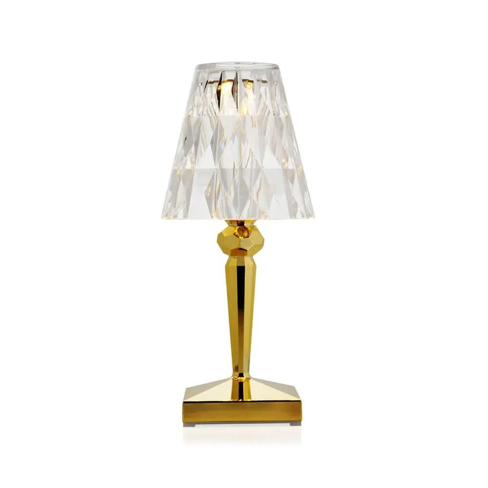Rechargeable Portable Lamp - Gold, Plastic