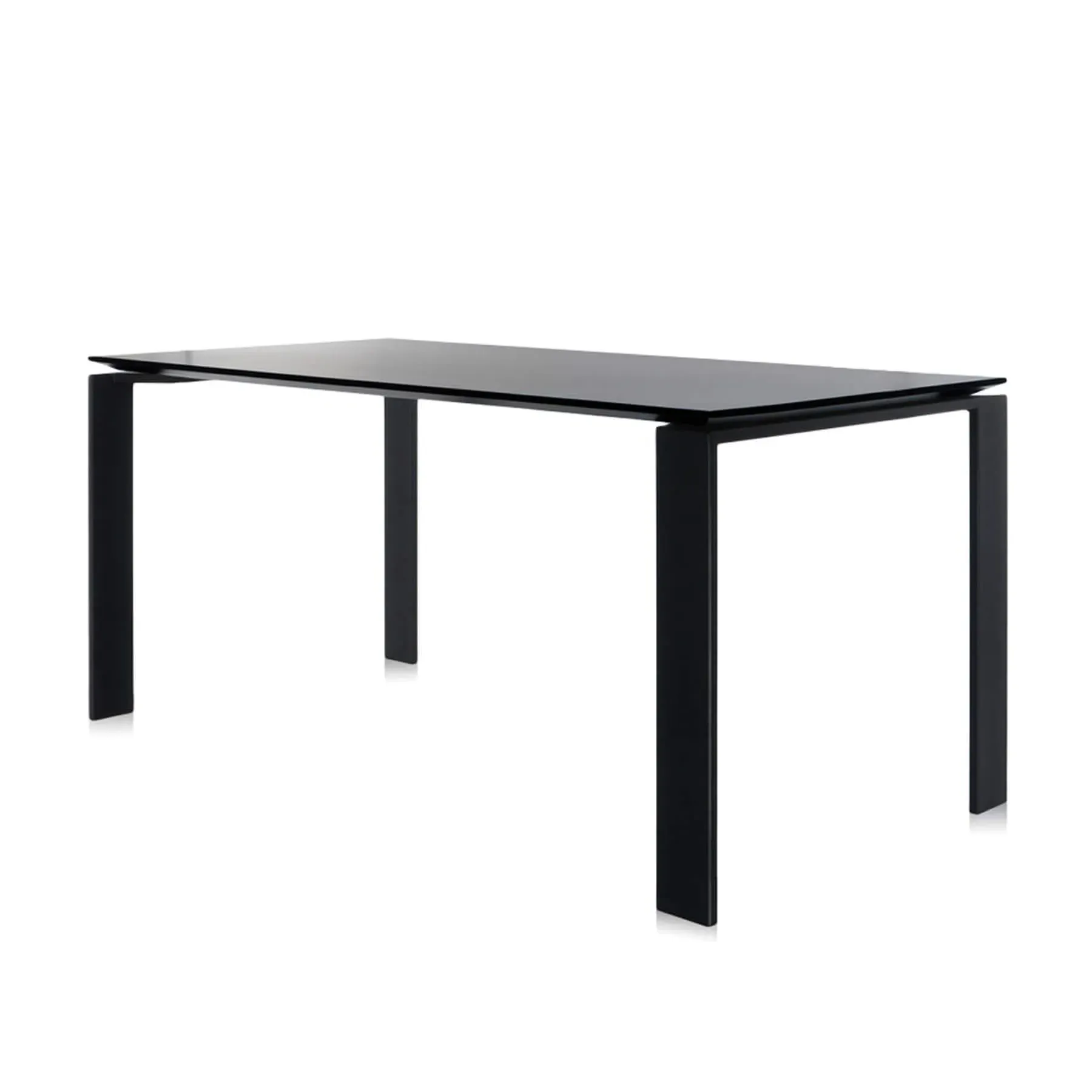 Rectangular Desk with Storage - Black, Laminate
