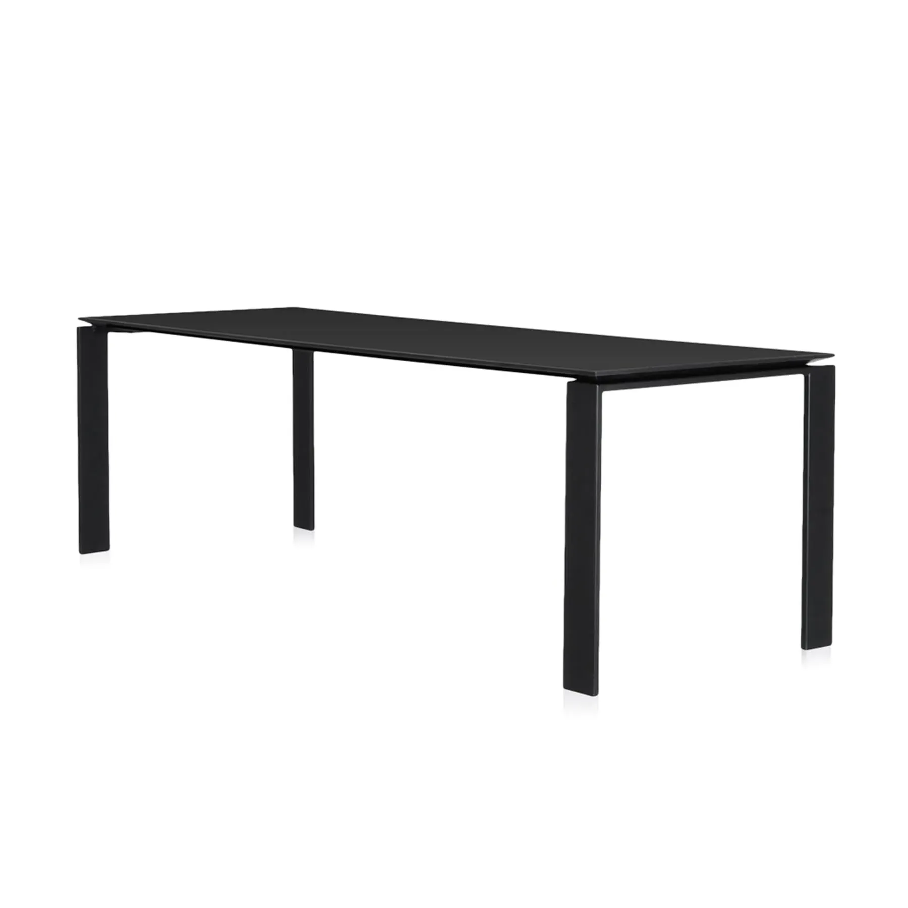 Rectangular Desk with Storage - Black, Laminate