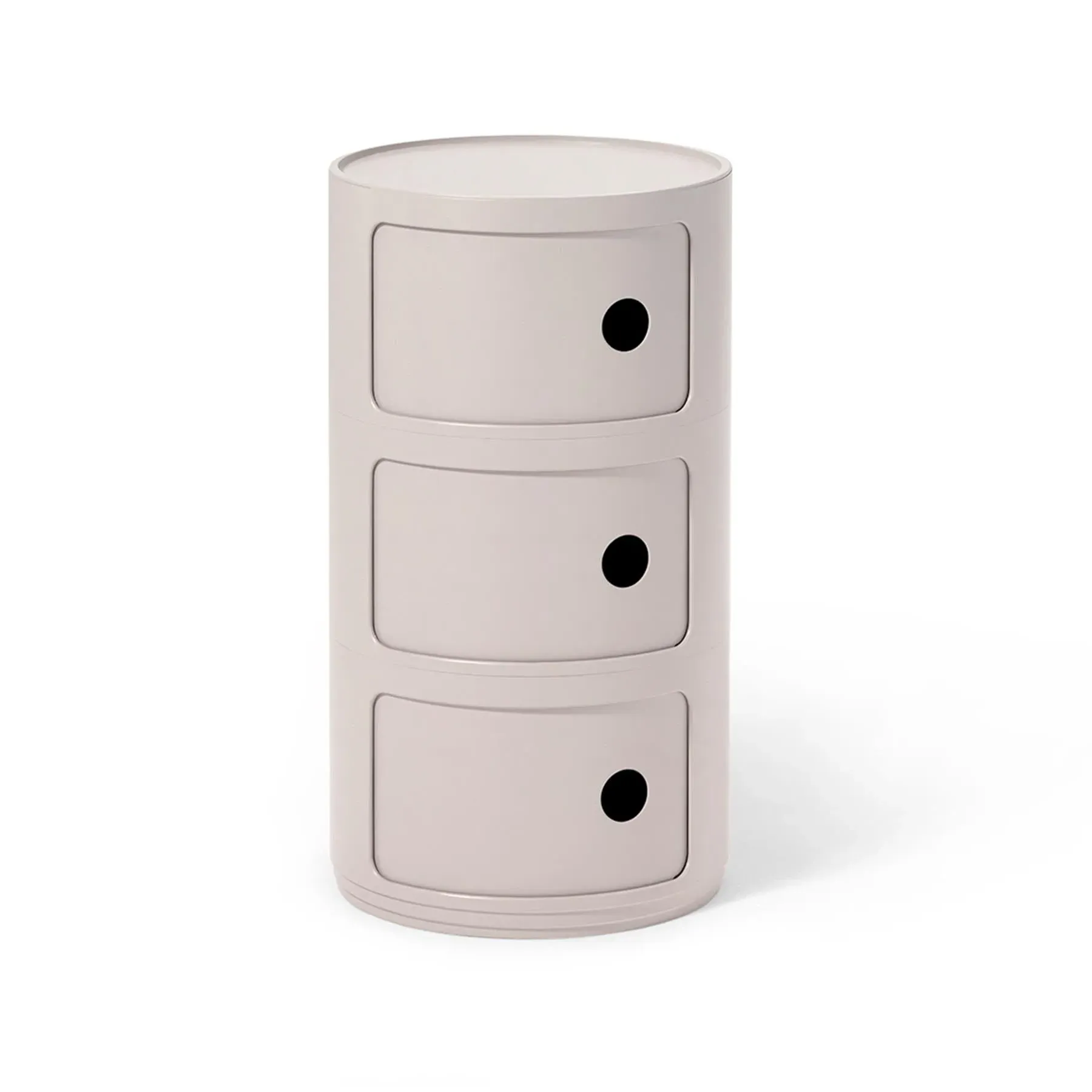 Round Storage Cabinet with Doors - Cream, Biopolymer image